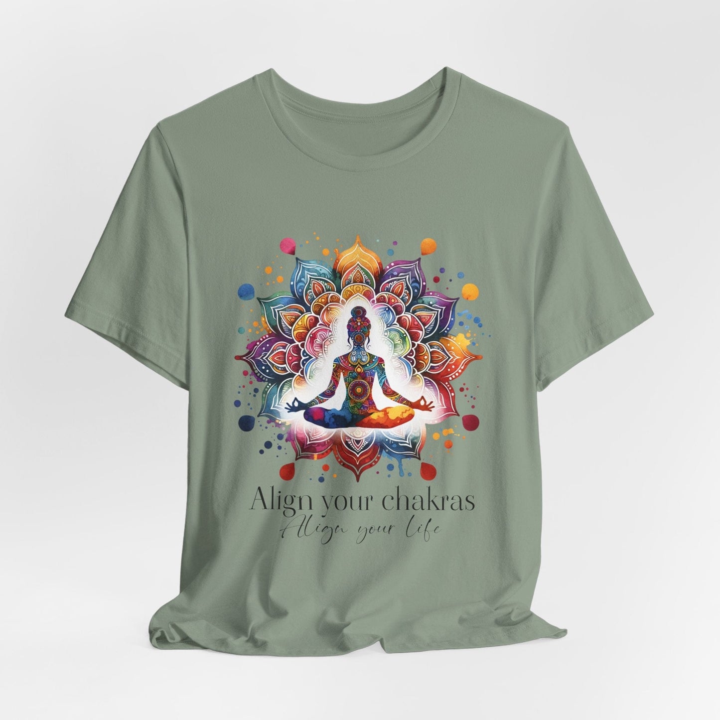 Align Your Chakras Unisex Tee | Colorful Meditation Shirt