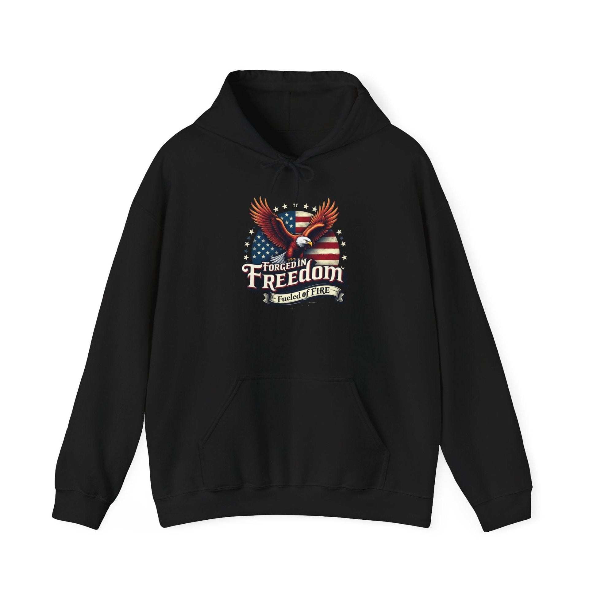 Patriotic Eagle Hooded Sweatshirt | Forged in Freedom | Comfortable & Bold