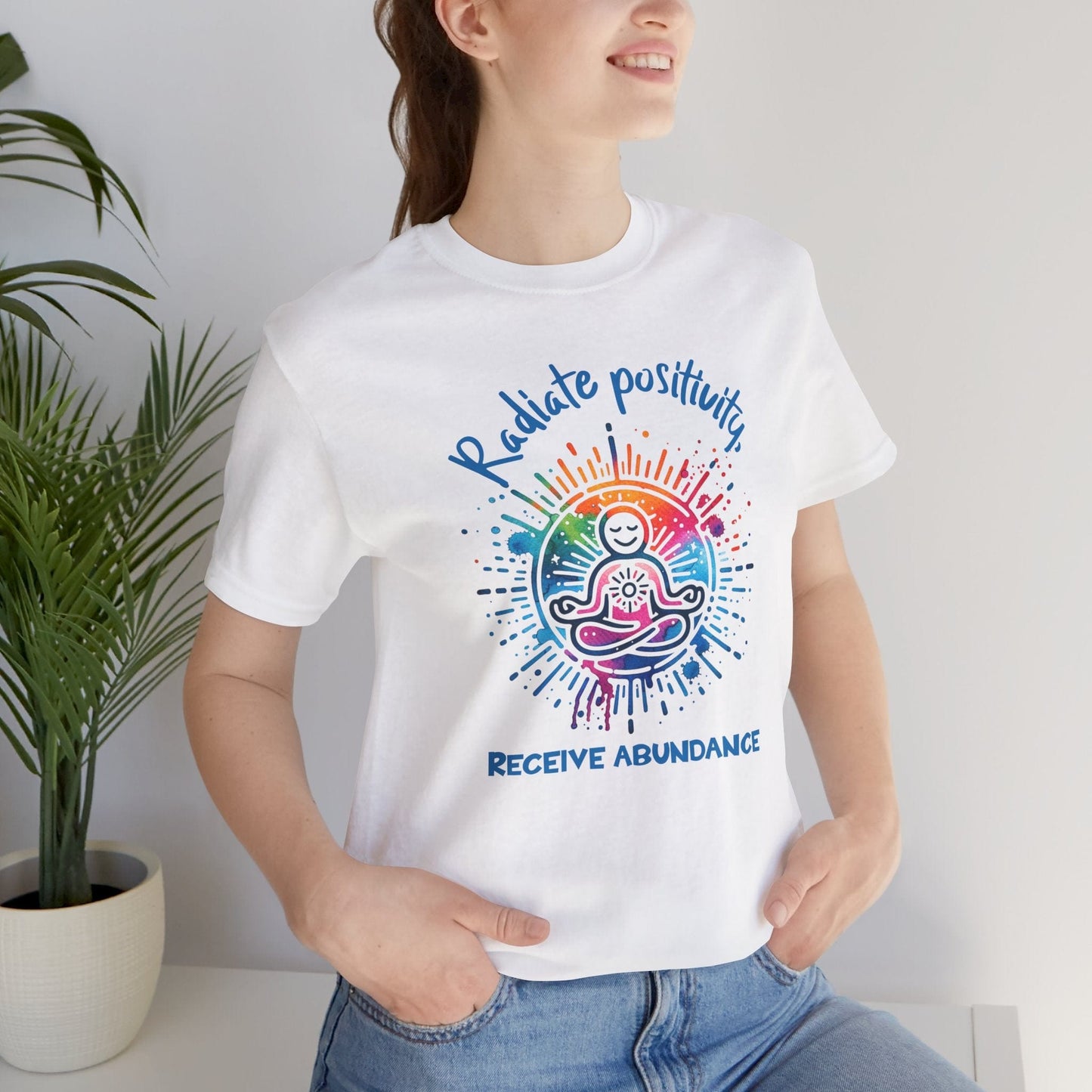 Radiate Positivity Tee - Unisex Jersey Short Sleeve Tee for Abundance Lovers
