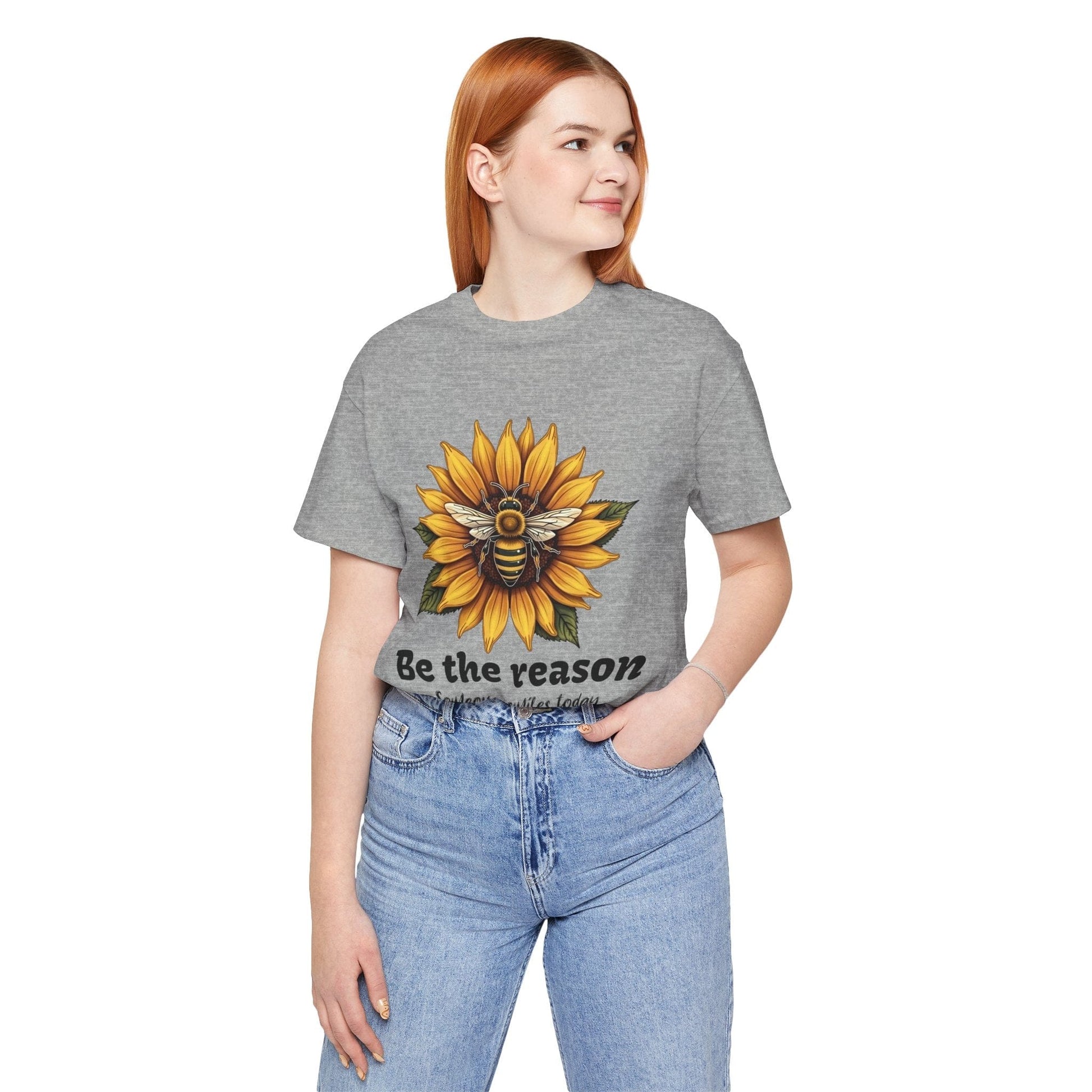 "Be the Reason" Sunflower Unisex Tee | Inspirational Design