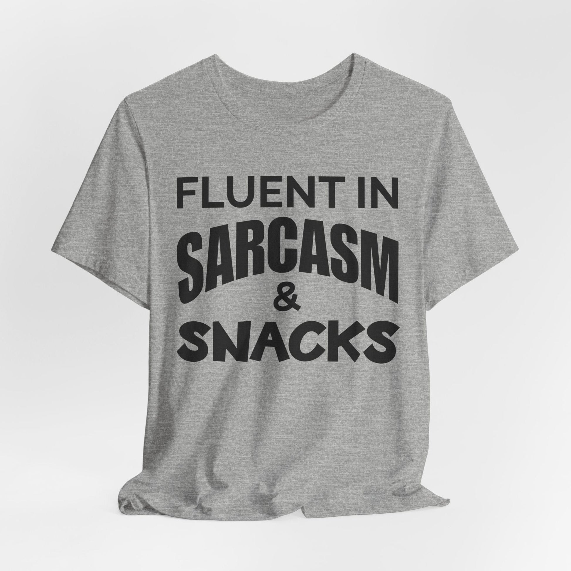 Fluent in Sarcasm & Snacks T-Shirt | Fun & Playful Design