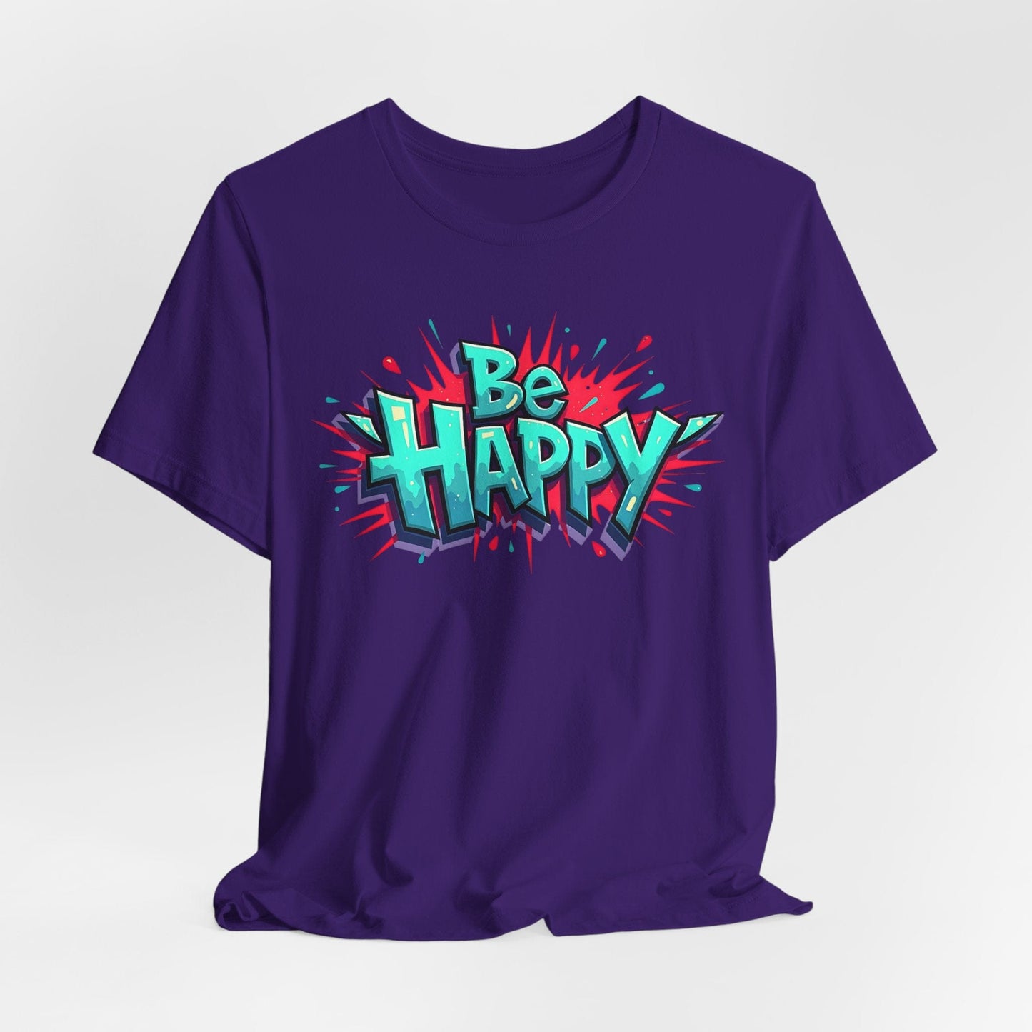 Be Happy Graphic T-Shirt - Unisex Short Sleeve Jersey Shirt
