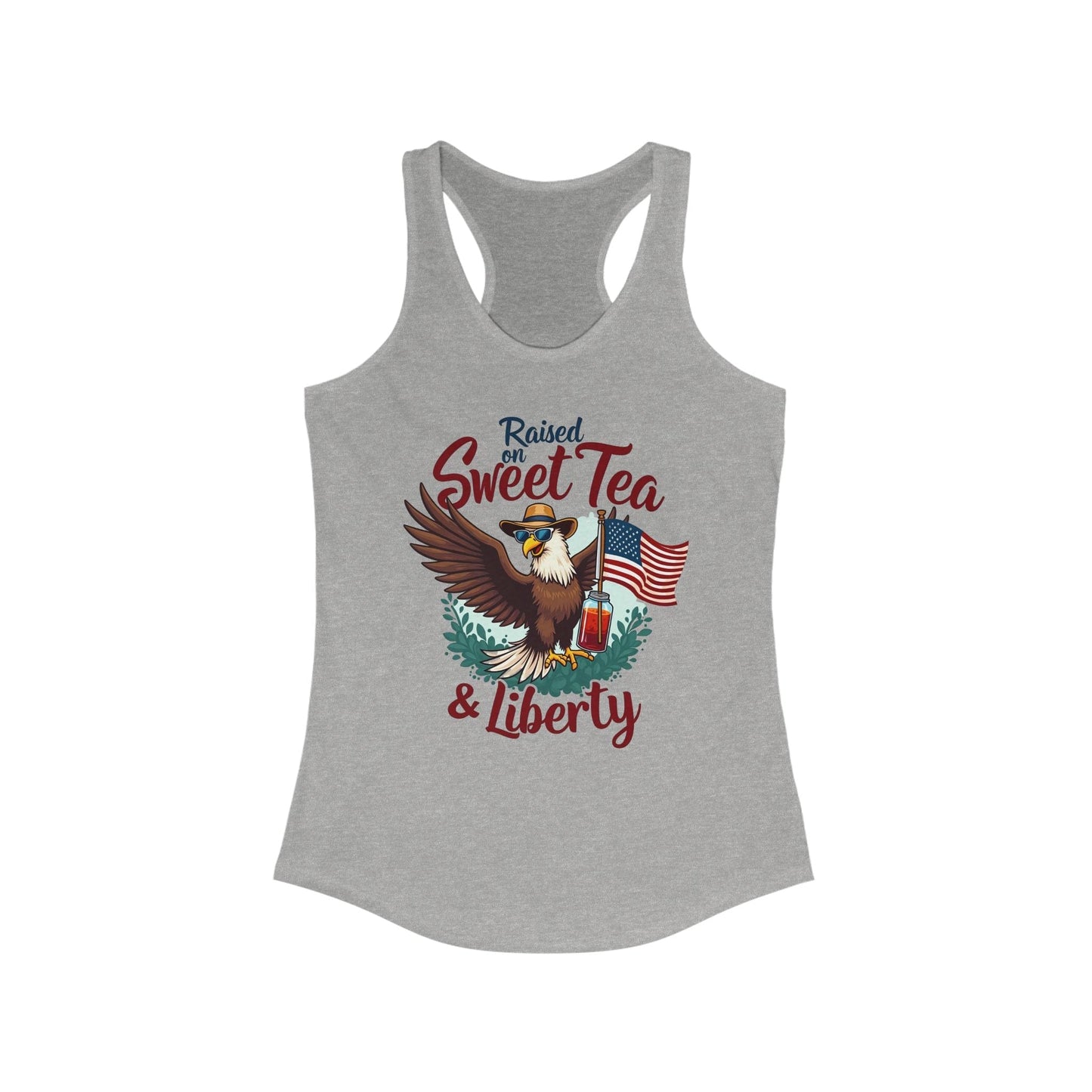 Raised on Sweet Tea & Liberty Women's Racerback Tank | Southern Pride