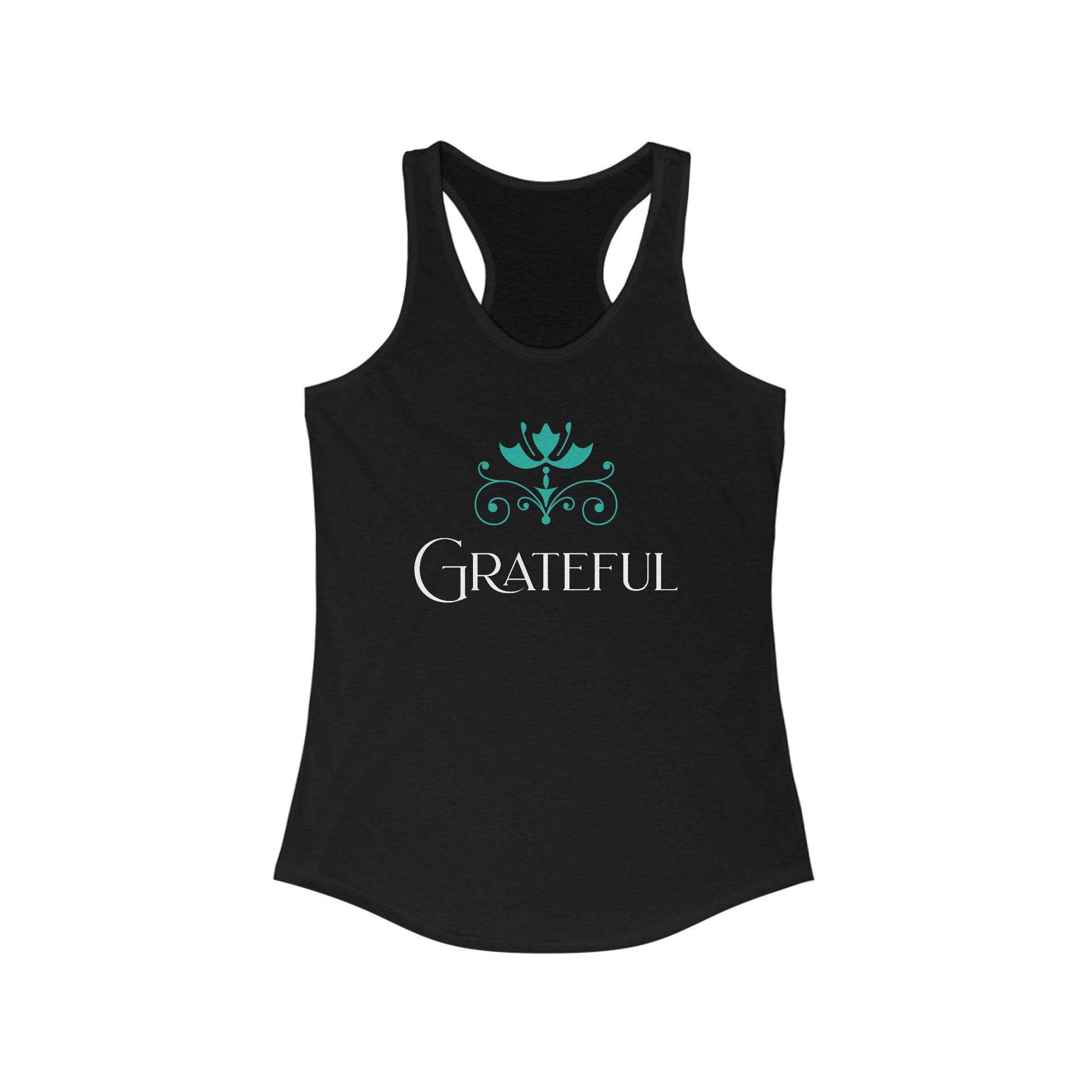 Grateful Women's Ideal Racerback Tank Top | Comfortable & Positive