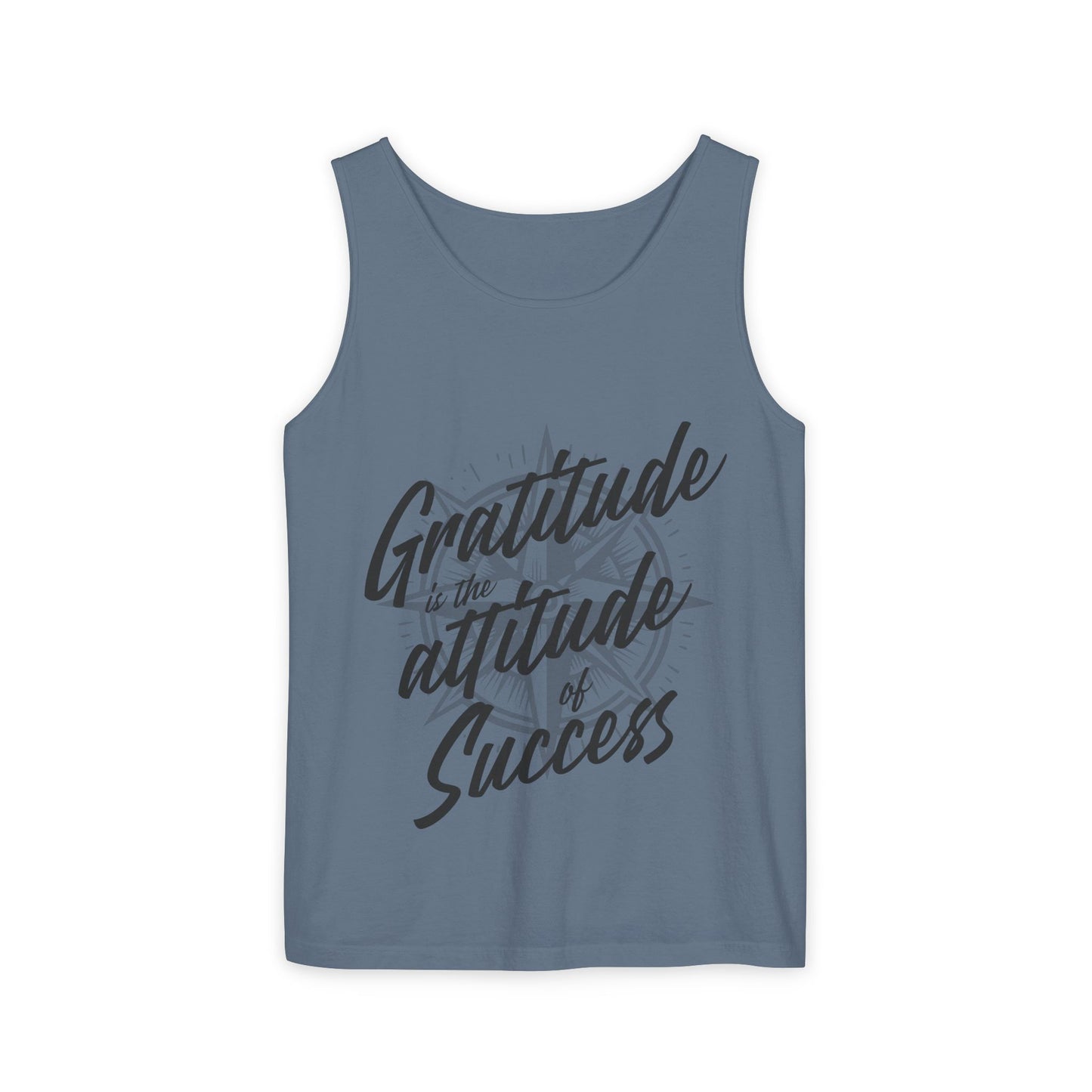 Gratitude Attitude Unisex Garment-Dyed Tank Top - Motivational Fitness Apparel