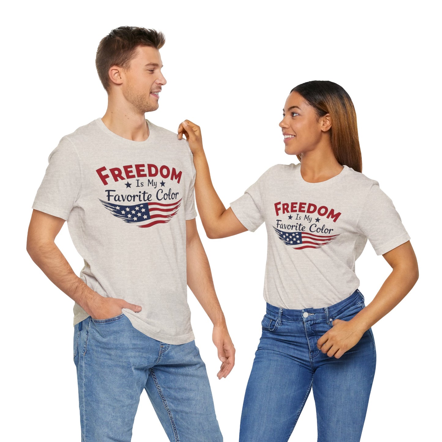 Freedom Is My Favorite Color Unisex Short Sleeve Tee - Patriotic T-Shirt