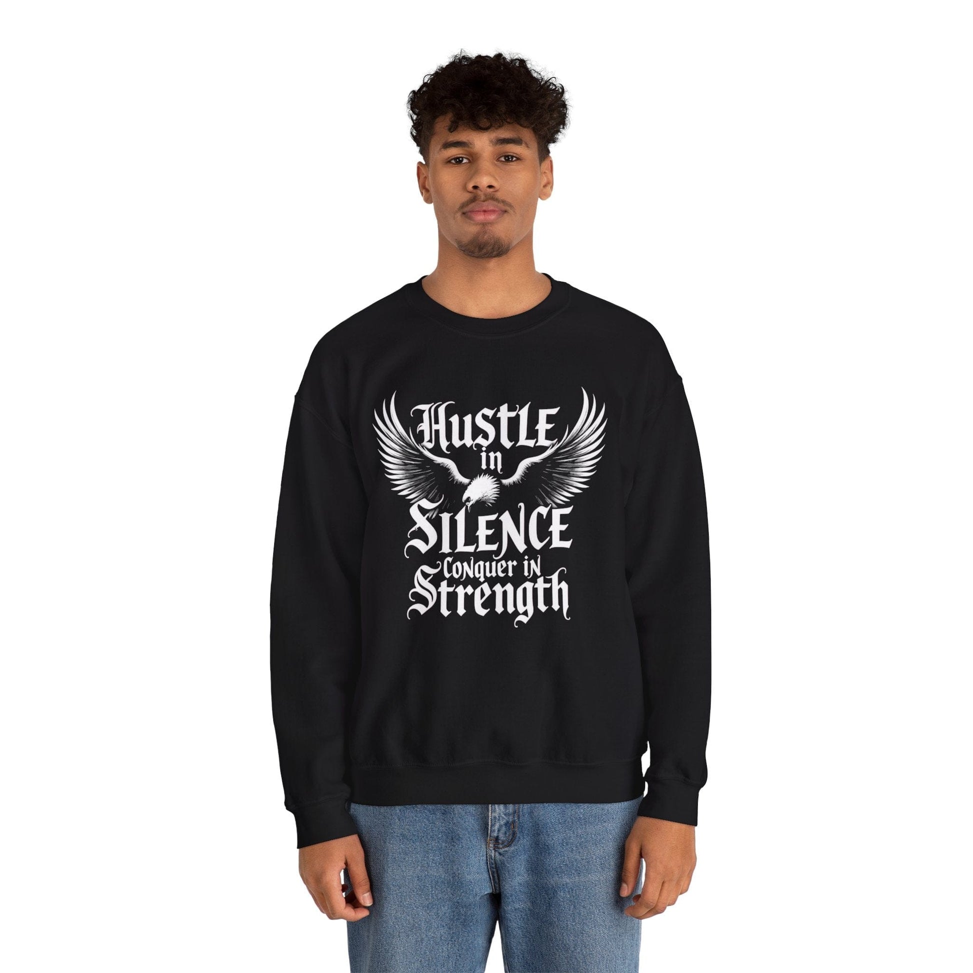 Inspirational Hustle Crewneck Sweatshirt | Motivational & Cozy

