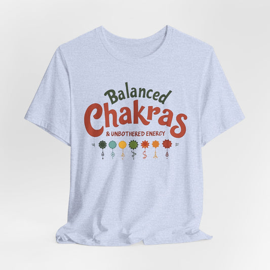 Balanced Chakras Unisex Short Sleeve Tee - Perfect for Spiritual Wellness