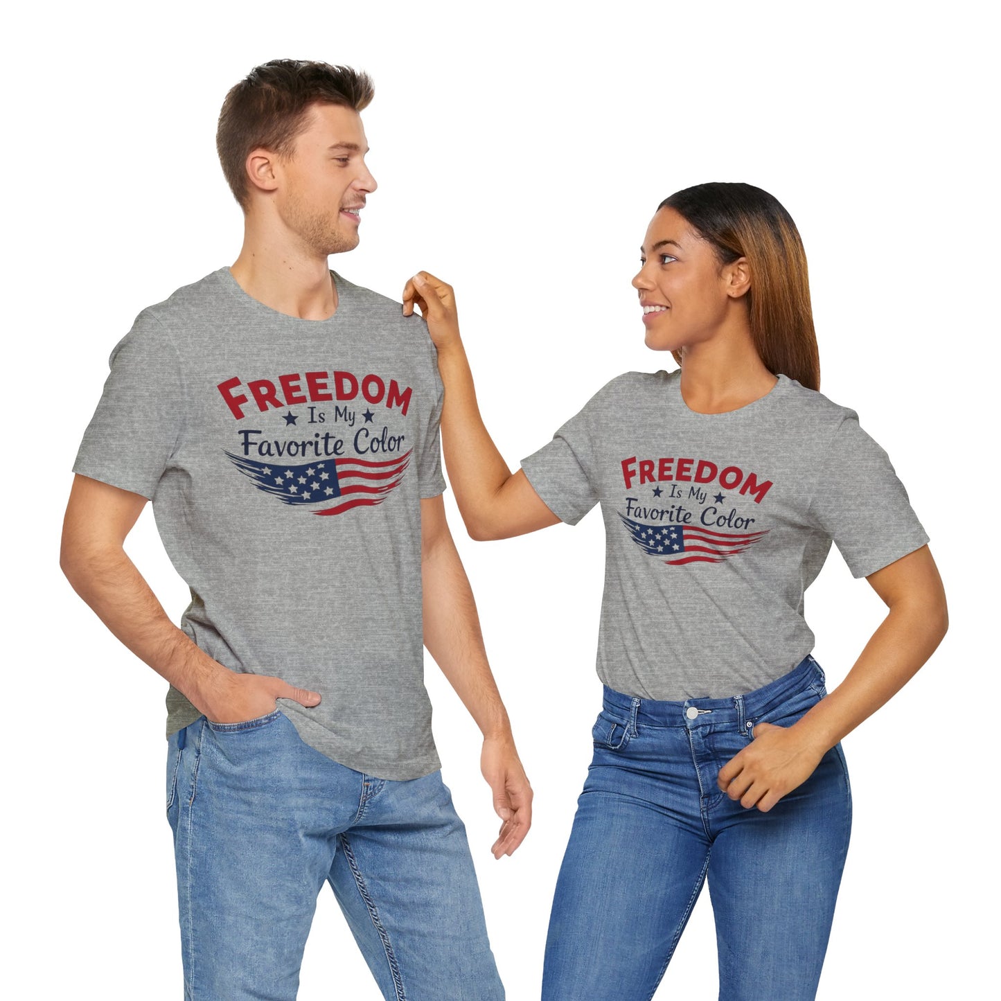 Freedom Is My Favorite Color Unisex Short Sleeve Tee - Patriotic T-Shirt