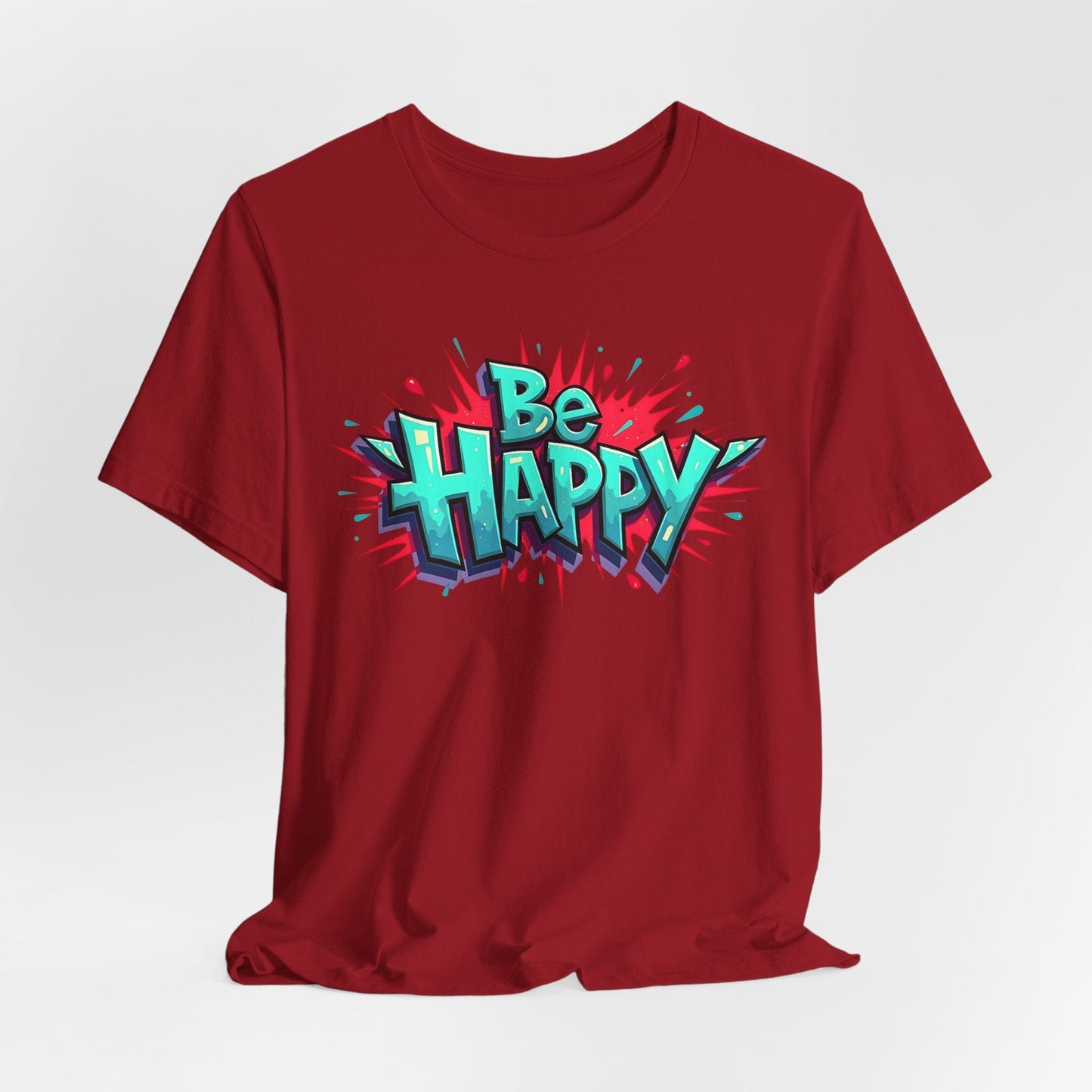 Be Happy Graphic T-Shirt - Unisex Short Sleeve Jersey Shirt