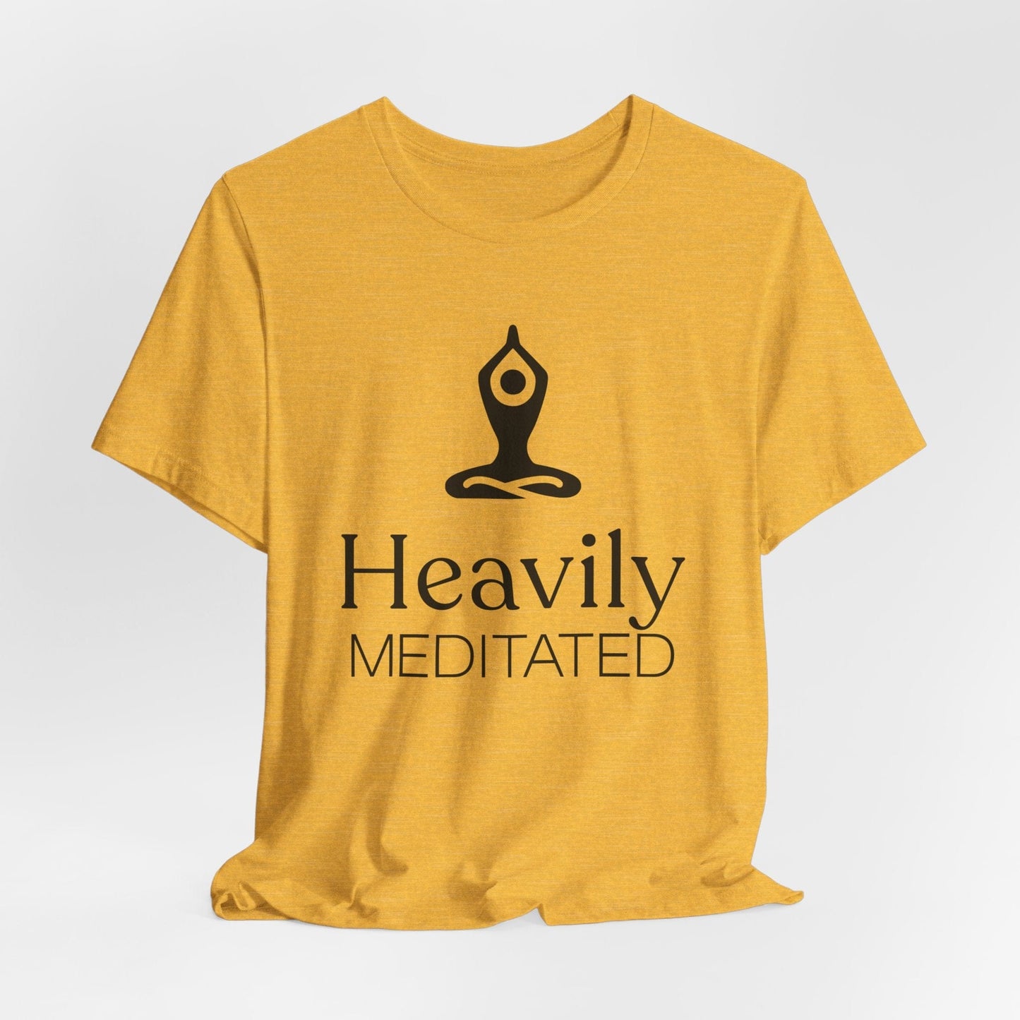 Heavily Meditated Unisex Short Sleeve Tee - Comfortable Yoga & Mindfulness Tee