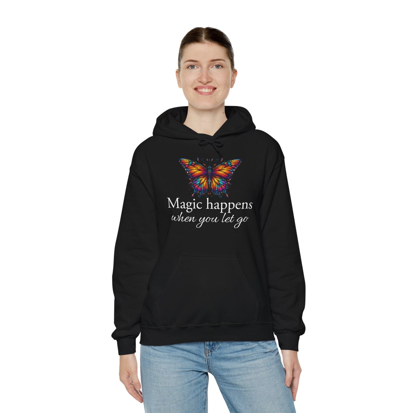 Magic Happens Butterfly Unisex Hooded Sweatshirt