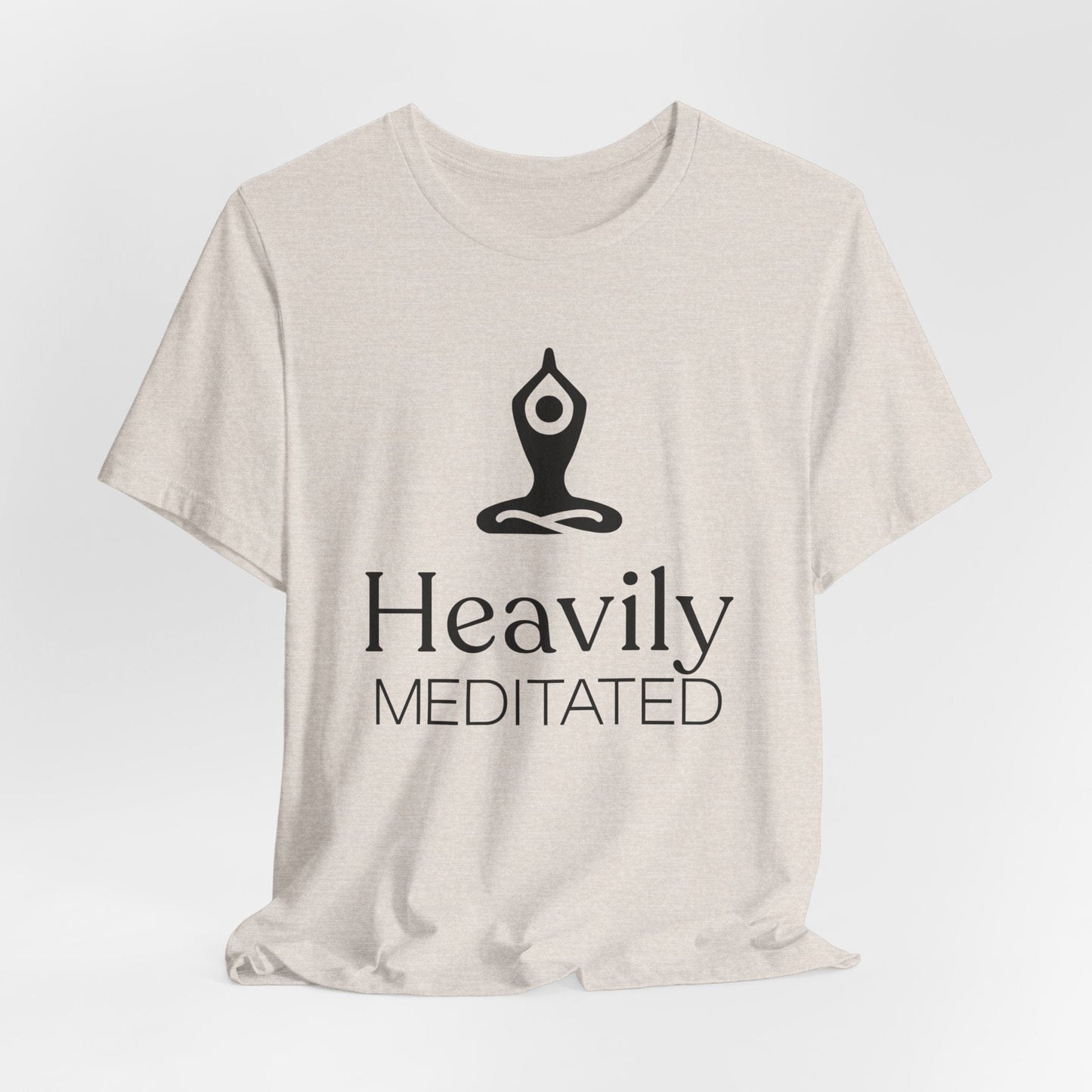 Heavily Meditated Unisex Short Sleeve Tee - Comfortable Yoga & Mindfulness Tee