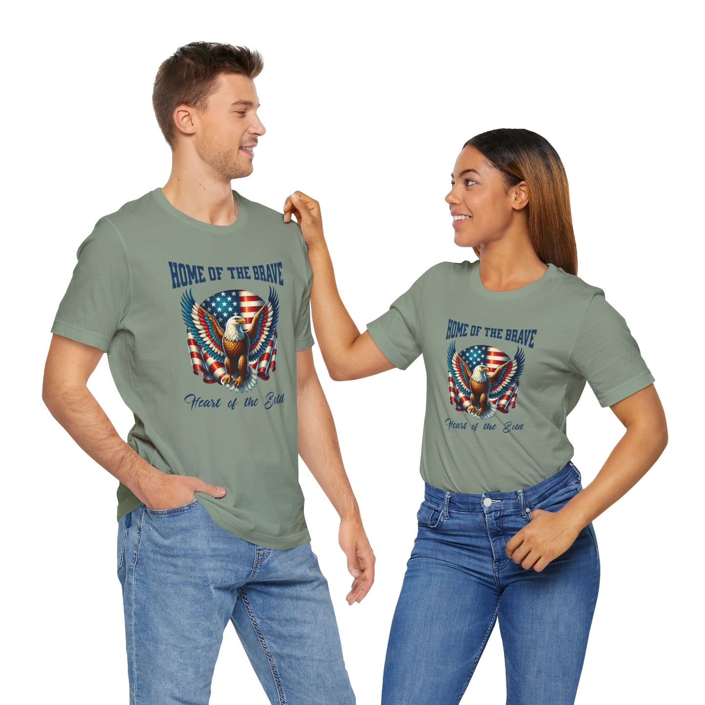 Home of the Brave Eagle Tee - Patriotic Unisex Short Sleeve Shirt