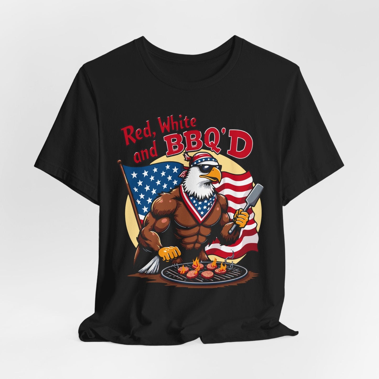 Patriotic BBQ Eagle T-Shirt | Bold & Fun Cookout Tee