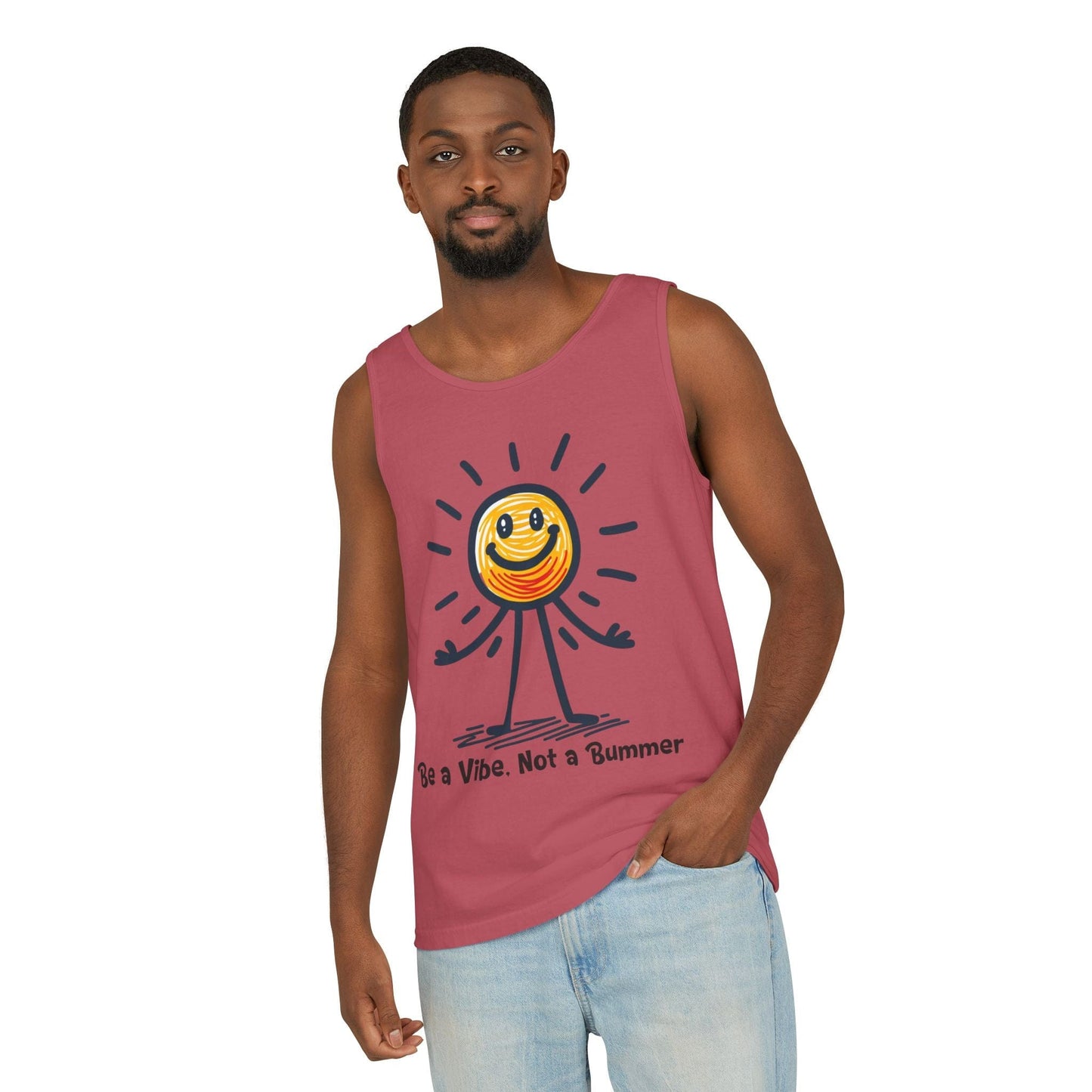 Tank Top Be a Vibe, Not a Bummer Stickman Humor Unisex