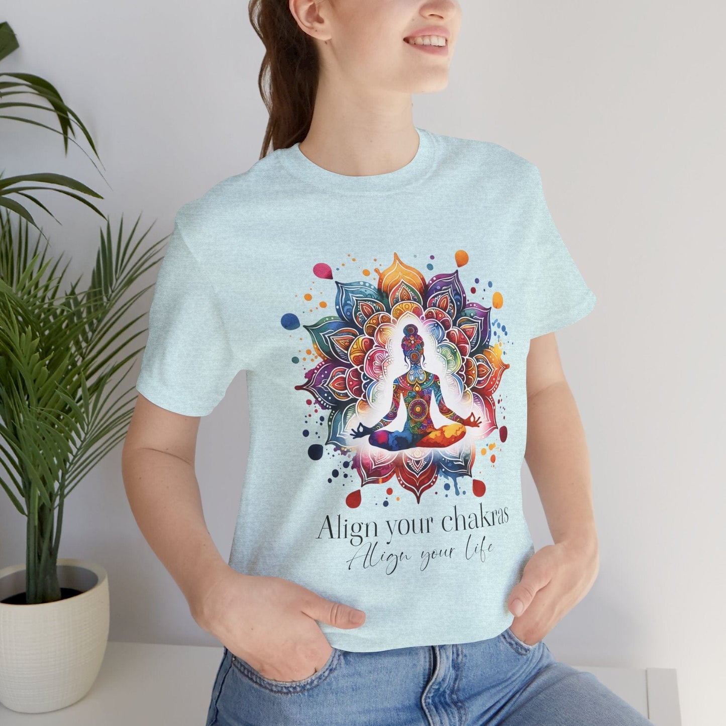Align Your Chakras Unisex Tee | Colorful Meditation Shirt