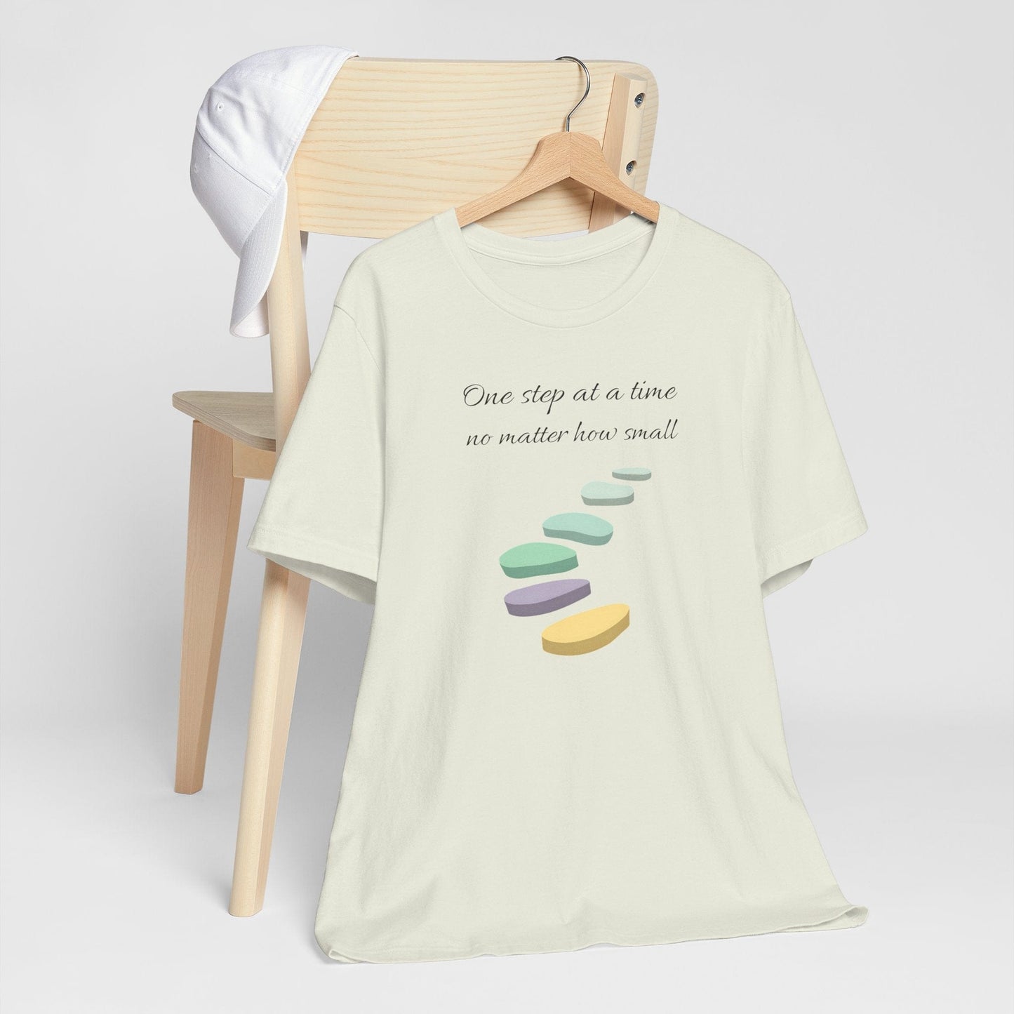 Motivational Quote Unisex Jersey Tee - "One Step at a Time"