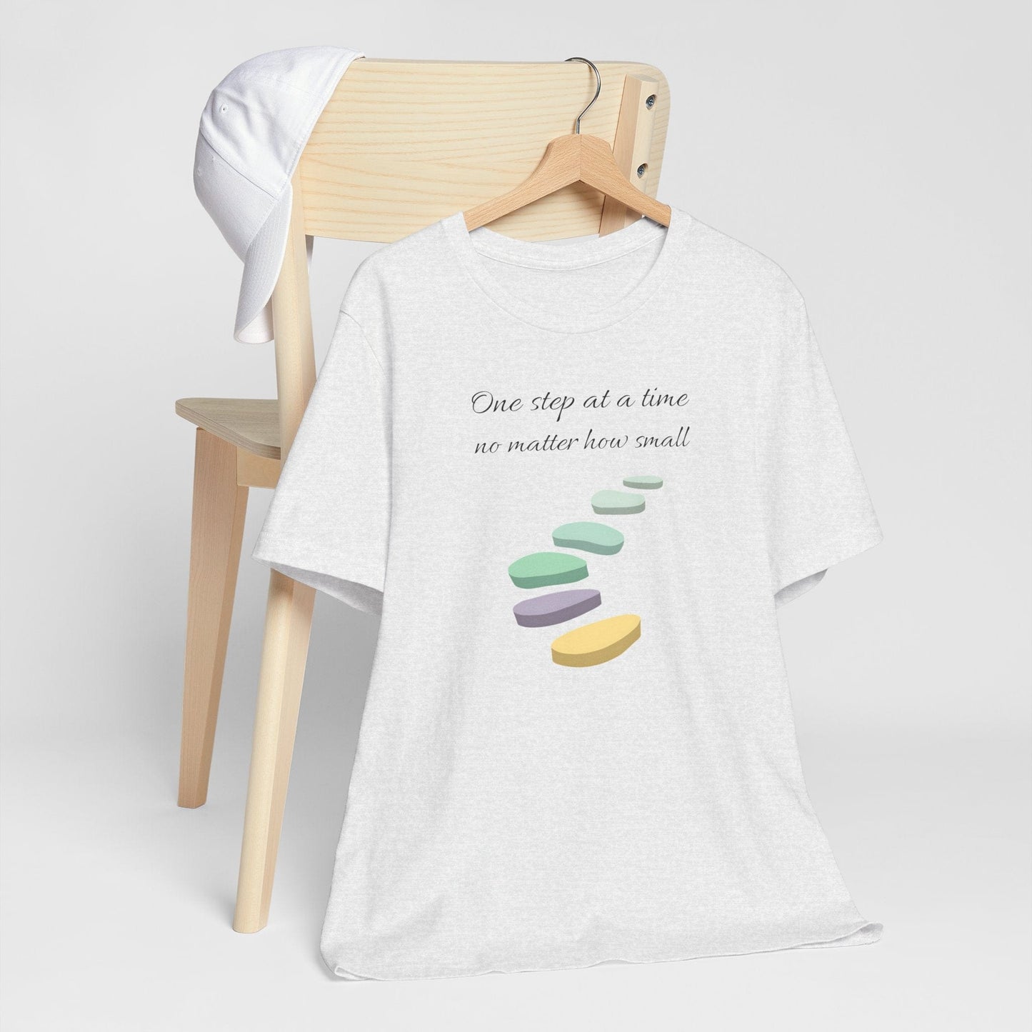 Motivational Quote Unisex Jersey Tee - "One Step at a Time"