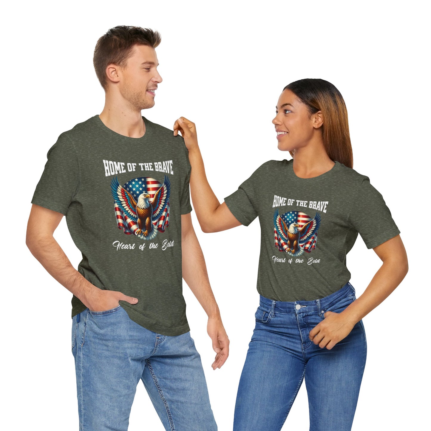 Home of the Brave Eagle Tee - Patriotic Unisex Short Sleeve Shirt