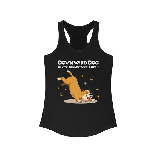 Downward Dog Women's Racerback Tank Top - Perfect for Pet Lovers & Yoga Enthusiasts