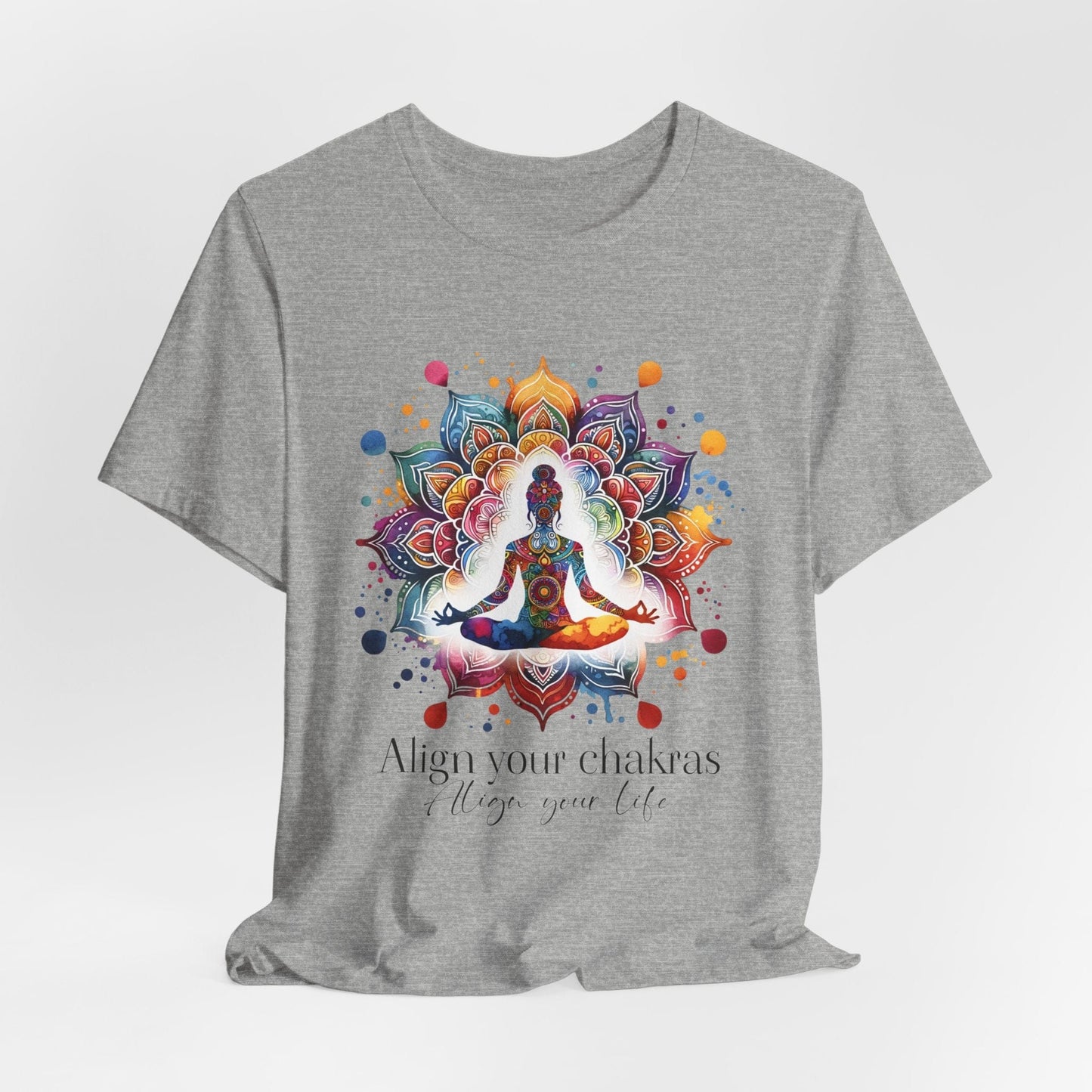 Align Your Chakras Unisex Tee | Colorful Meditation Shirt