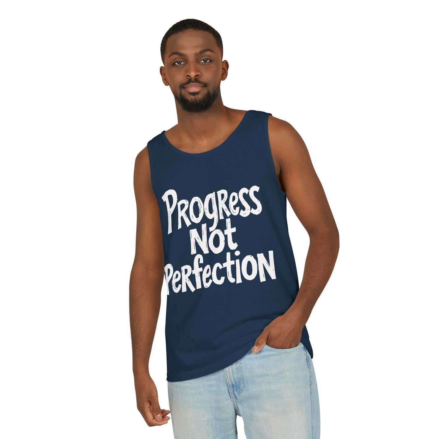 Tank Top Progress Not Perfection Inspirational Tee