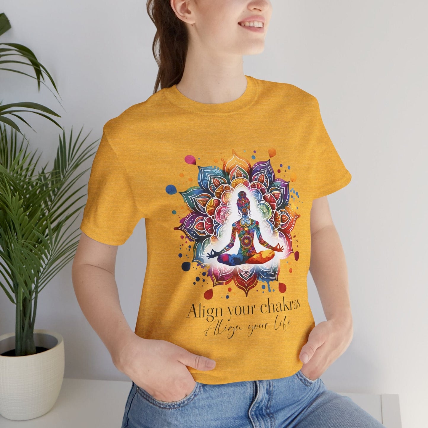 Align Your Chakras Unisex Tee | Colorful Meditation Shirt