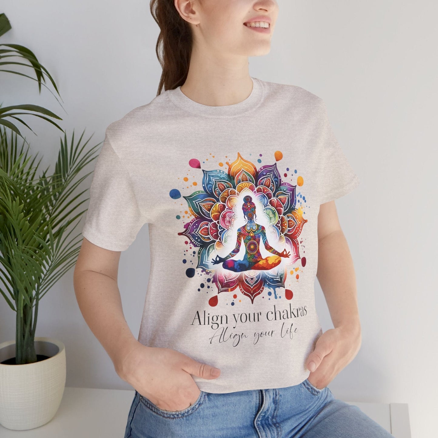 Align Your Chakras Unisex Tee | Colorful Meditation Shirt