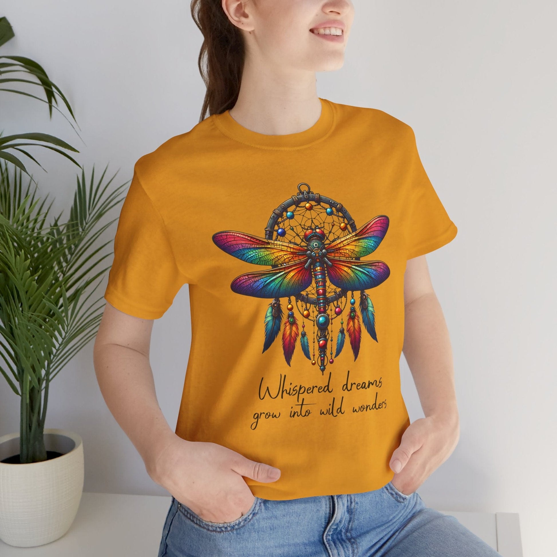 Dreamcatcher Dragonfly Jersey T-Shirt | Boho-Inspired Design