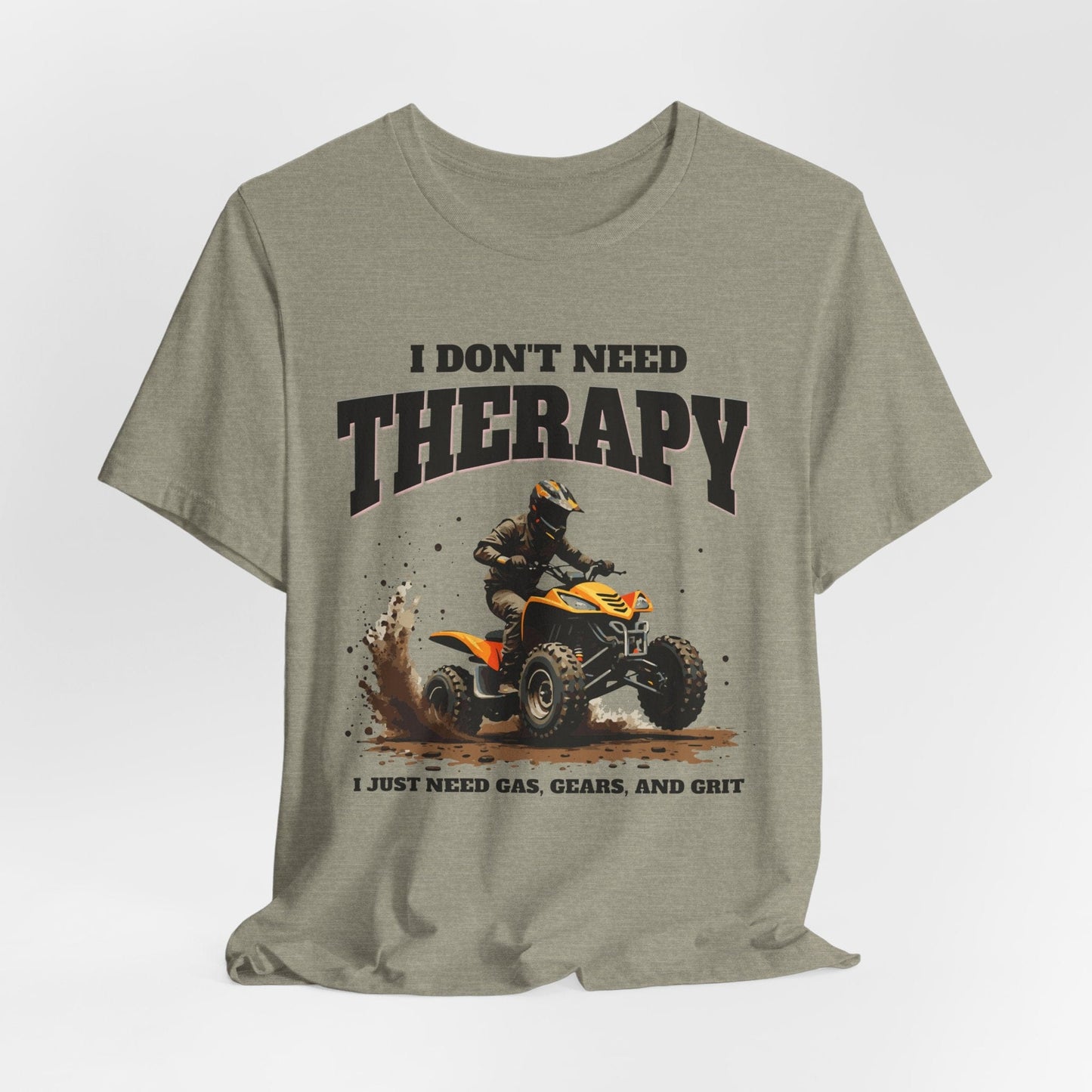 Men's Adventure Therapy T-Shirt- Gas, Gears, and Grit Design
