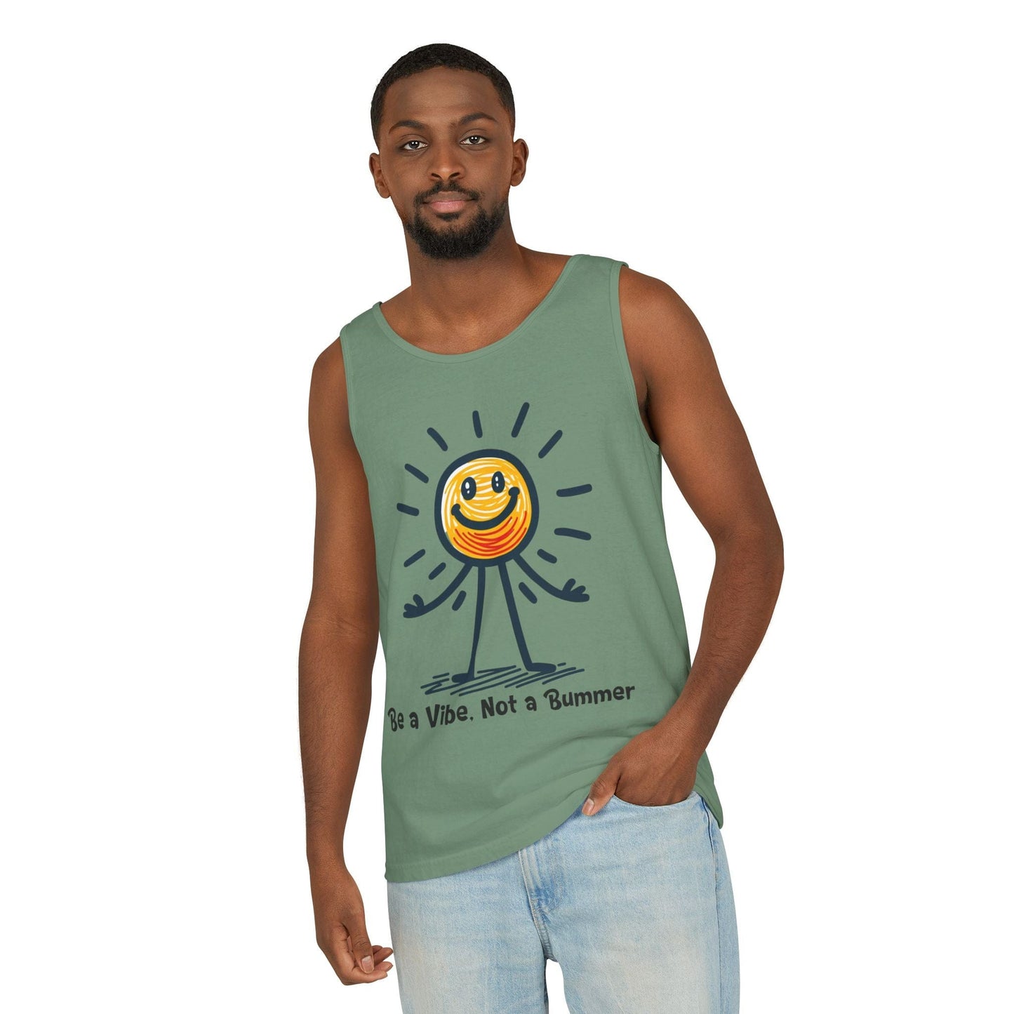 Tank Top Be a Vibe, Not a Bummer Stickman Humor Unisex