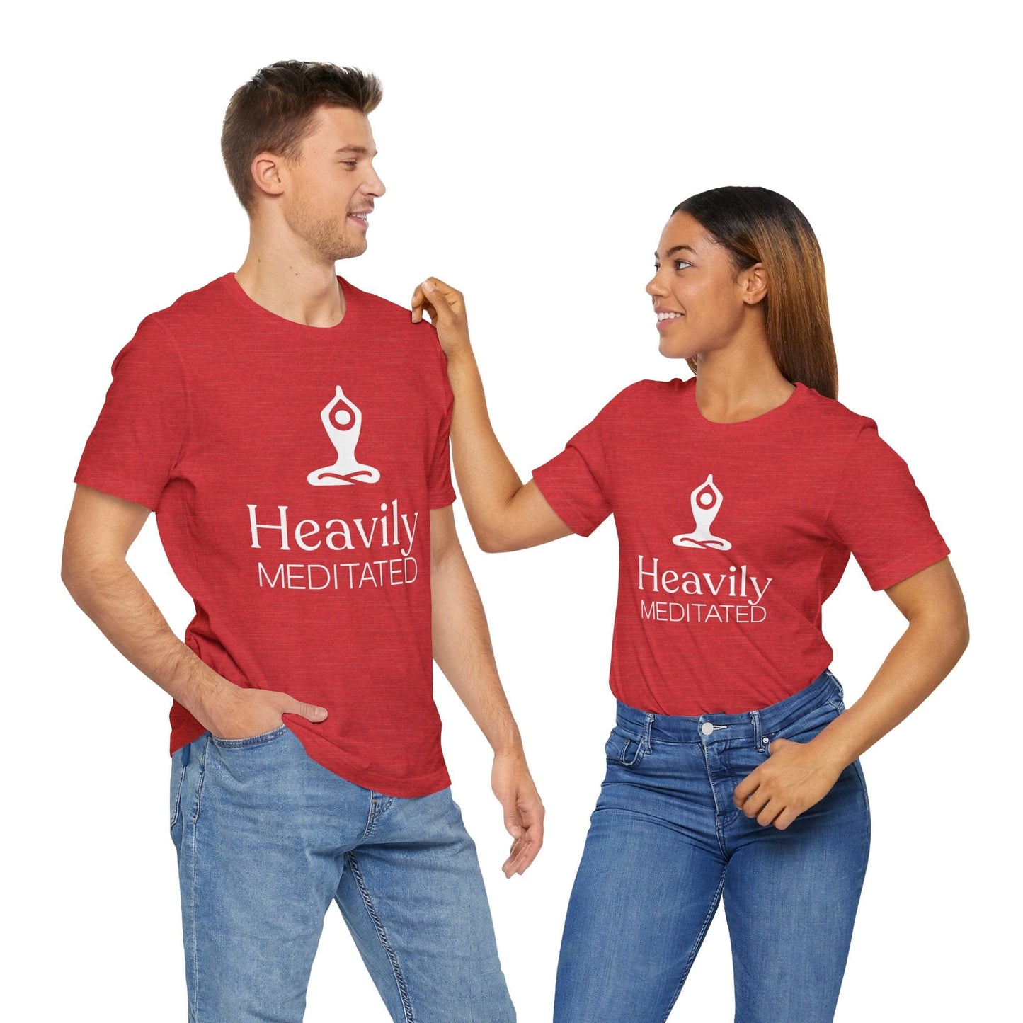 Heavily Meditated Unisex Short Sleeve Tee - Comfortable Yoga & Mindfulness Tee