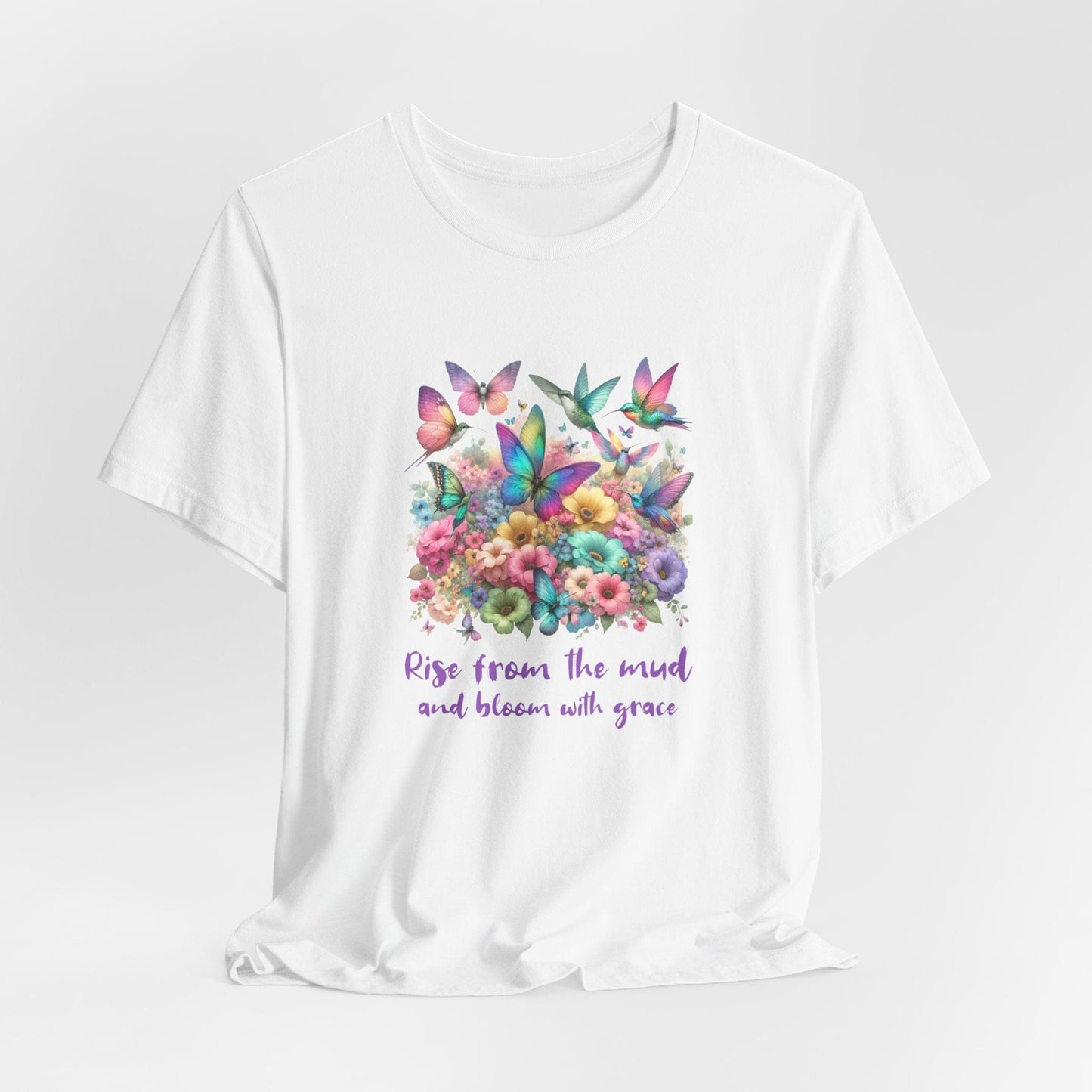 Rise from the Mud Butterfly Tee - Inspirational Unisex Jersey T-Shirt