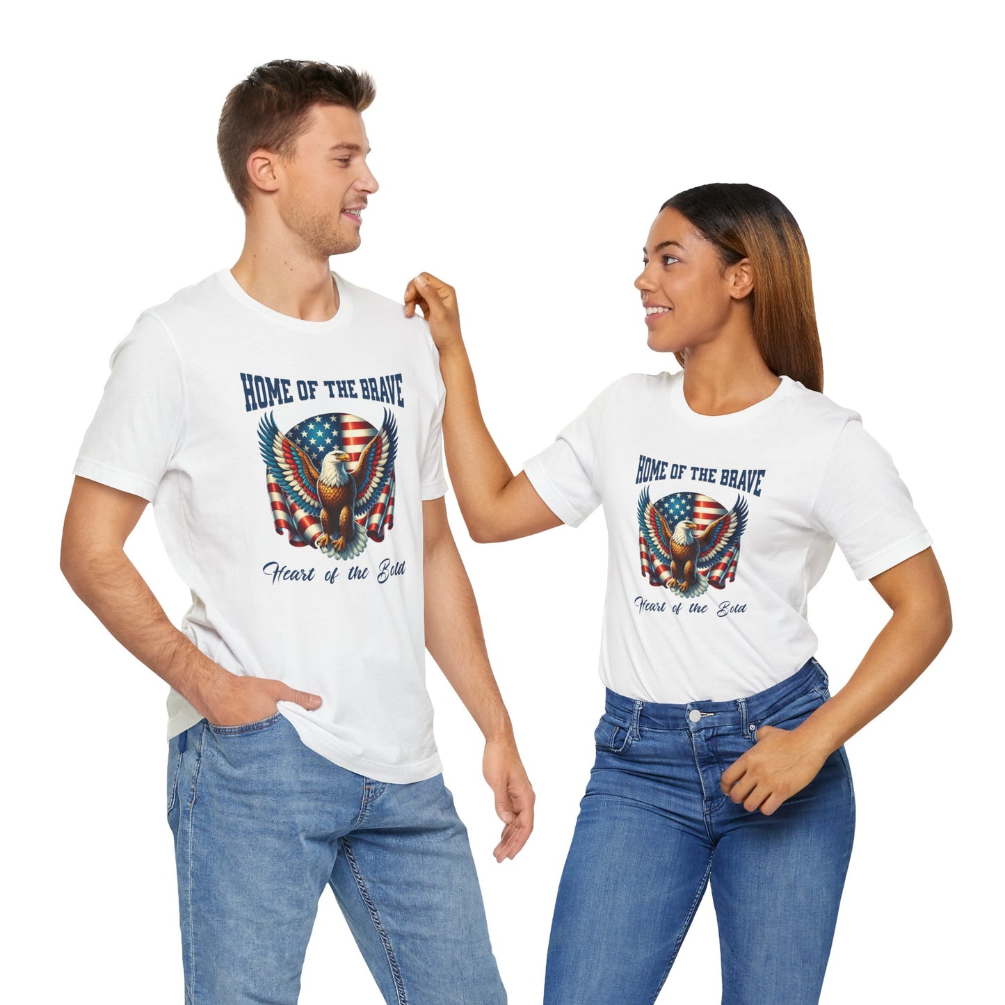 Home of the Brave Eagle Tee - Patriotic Unisex Short Sleeve Shirt