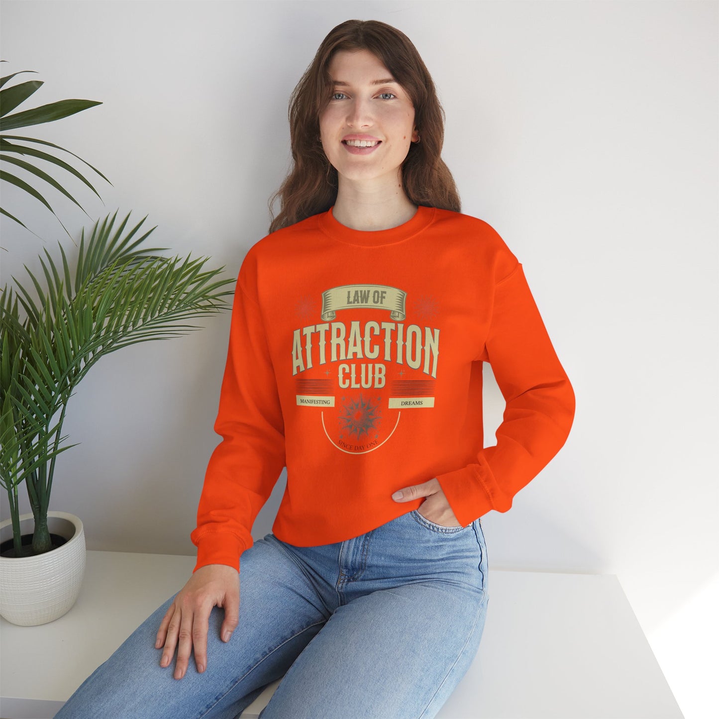 Law of Attraction Club Unisex Heavy Blend Crewneck Sweatshirt - Manifest Your Dreams