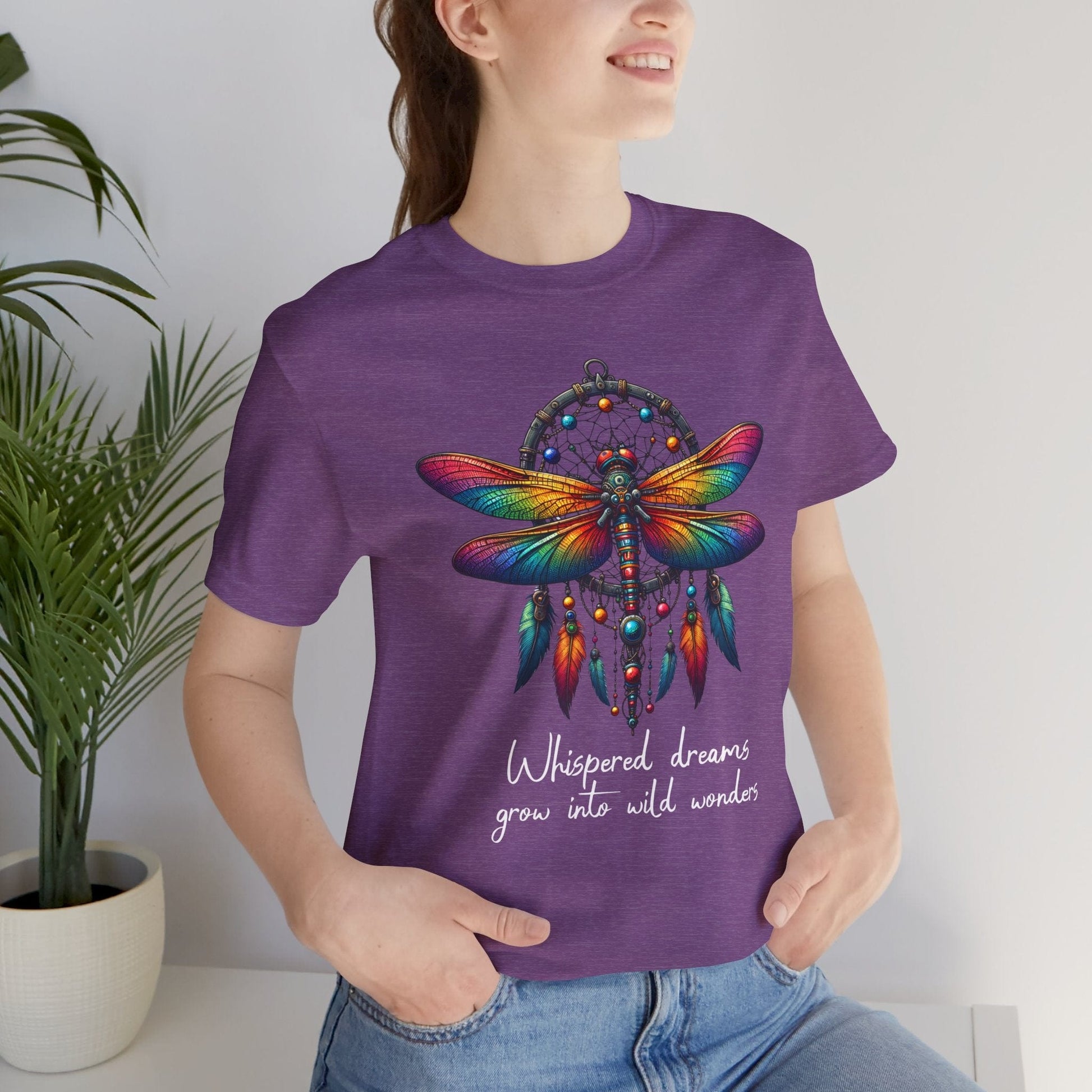 Dreamcatcher Dragonfly Jersey T-Shirt | Boho-Inspired Design