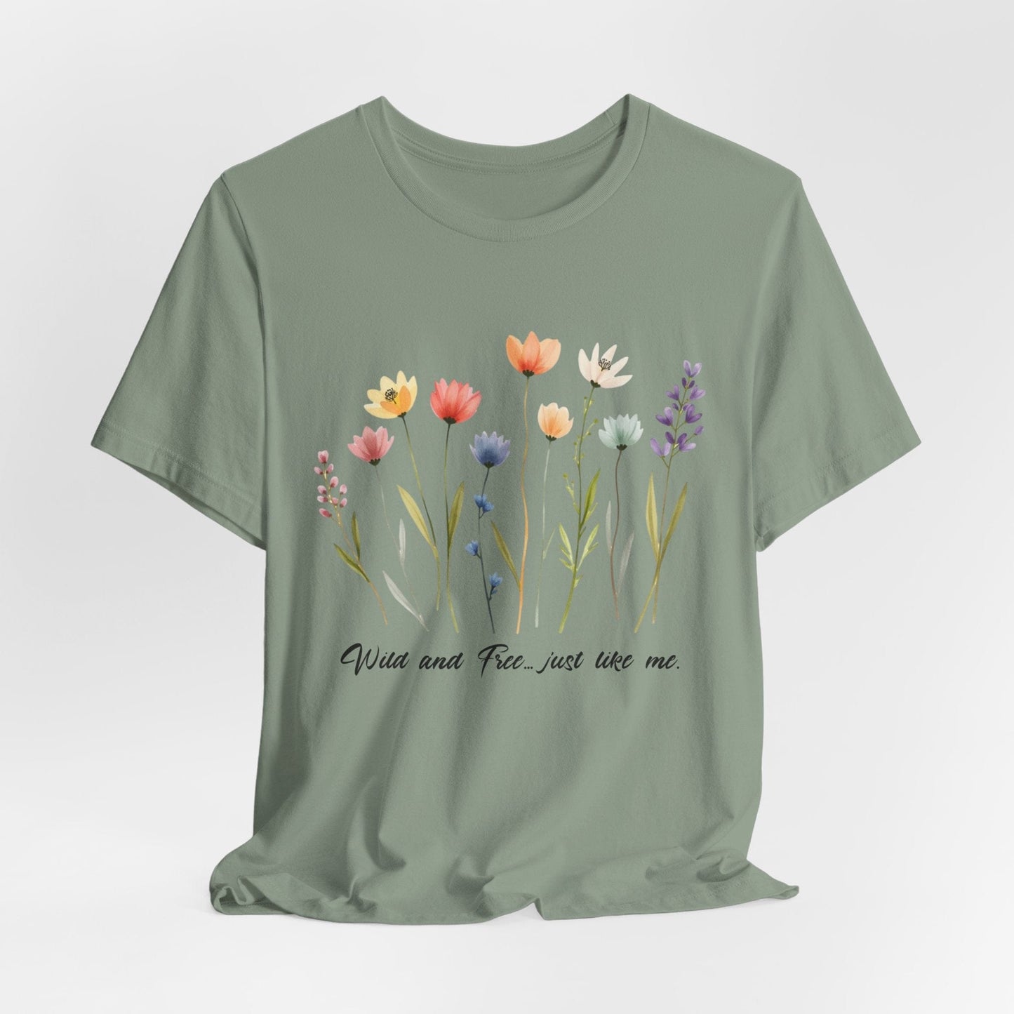 Wildflower Garden Unisex Tee - Floral Short Sleeve Shirt