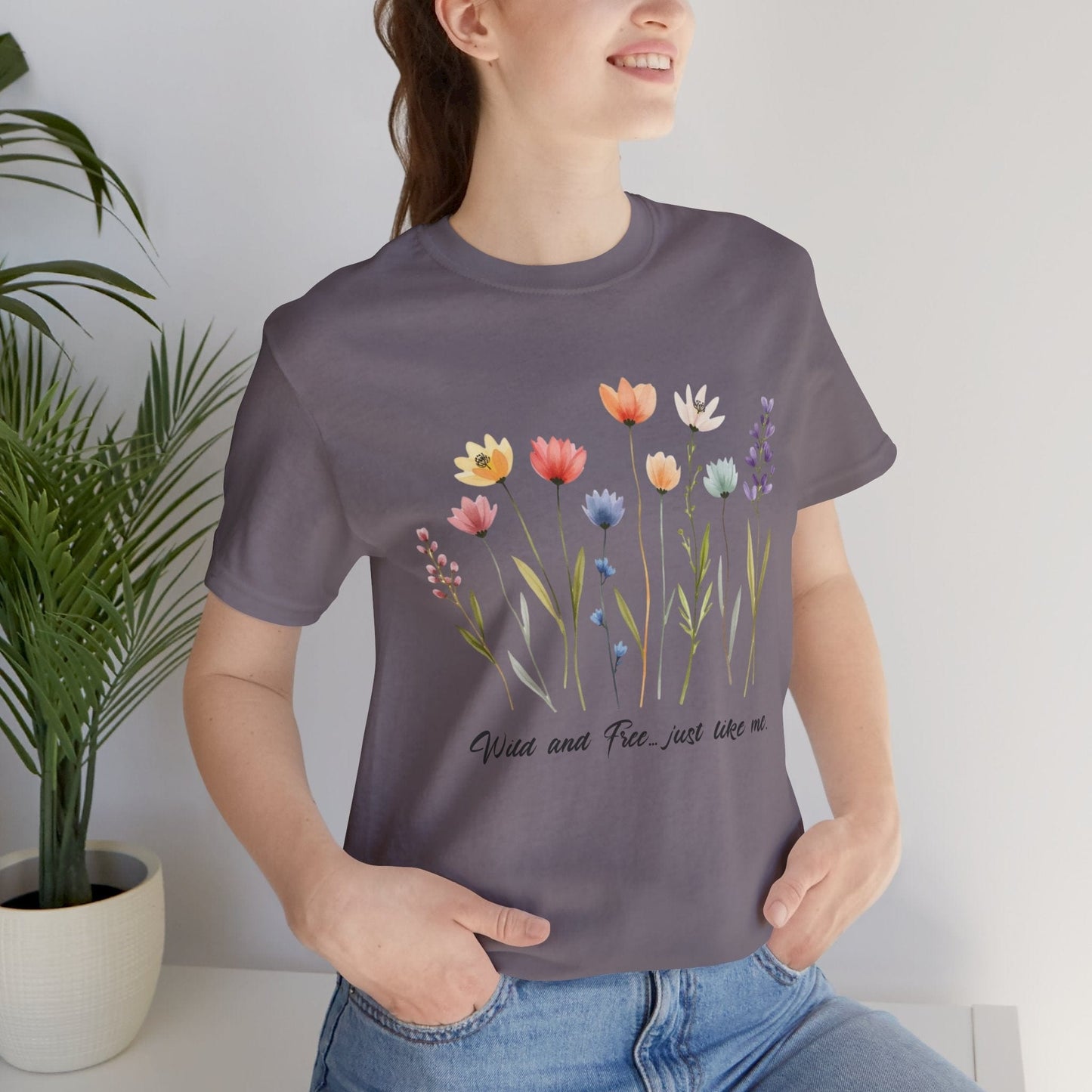 Wildflower Garden Unisex Tee - Floral Short Sleeve Shirt