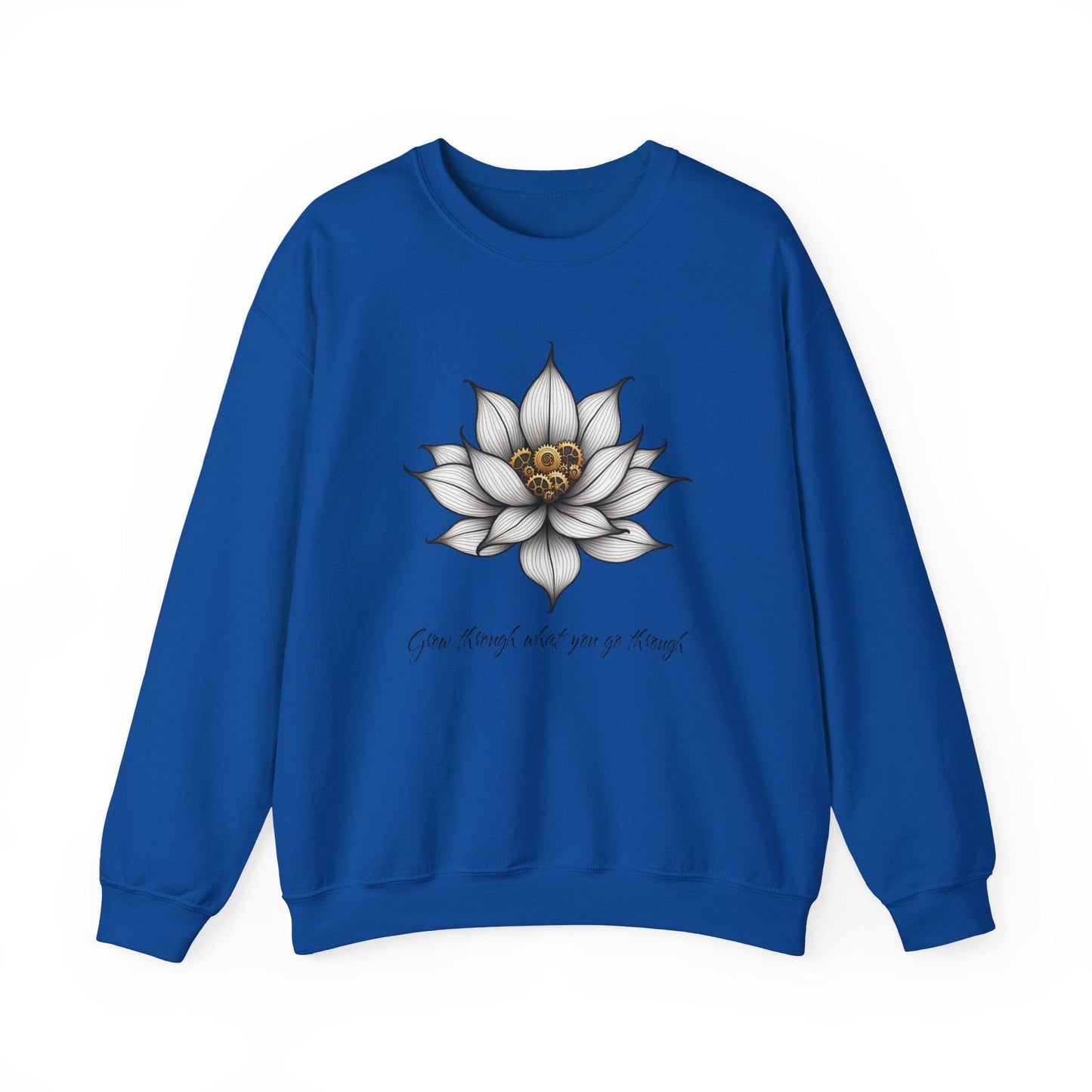Inspirational Lotus Sweatshirt - "Grow Through What You Go Through"