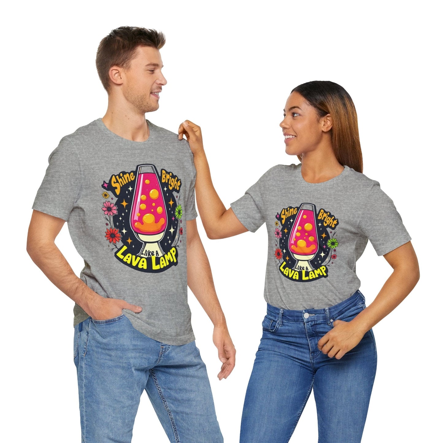 Shine Bright Lava Lamp Unisex Tee | Retro & Vibrant Design