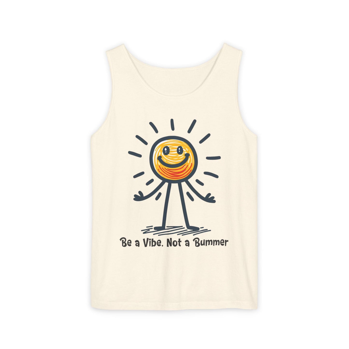 Tank Top Be a Vibe, Not a Bummer Stickman Humor Unisex