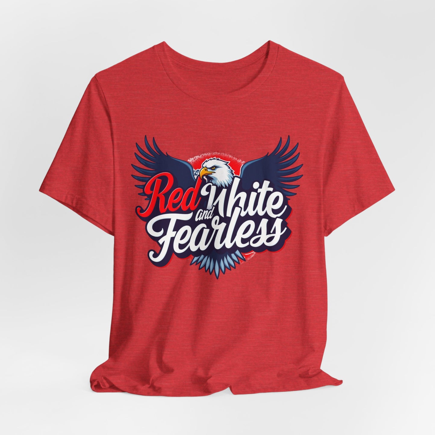 Red, White, and Fearless Unisex Jersey Tee for Patriotic Celebrations