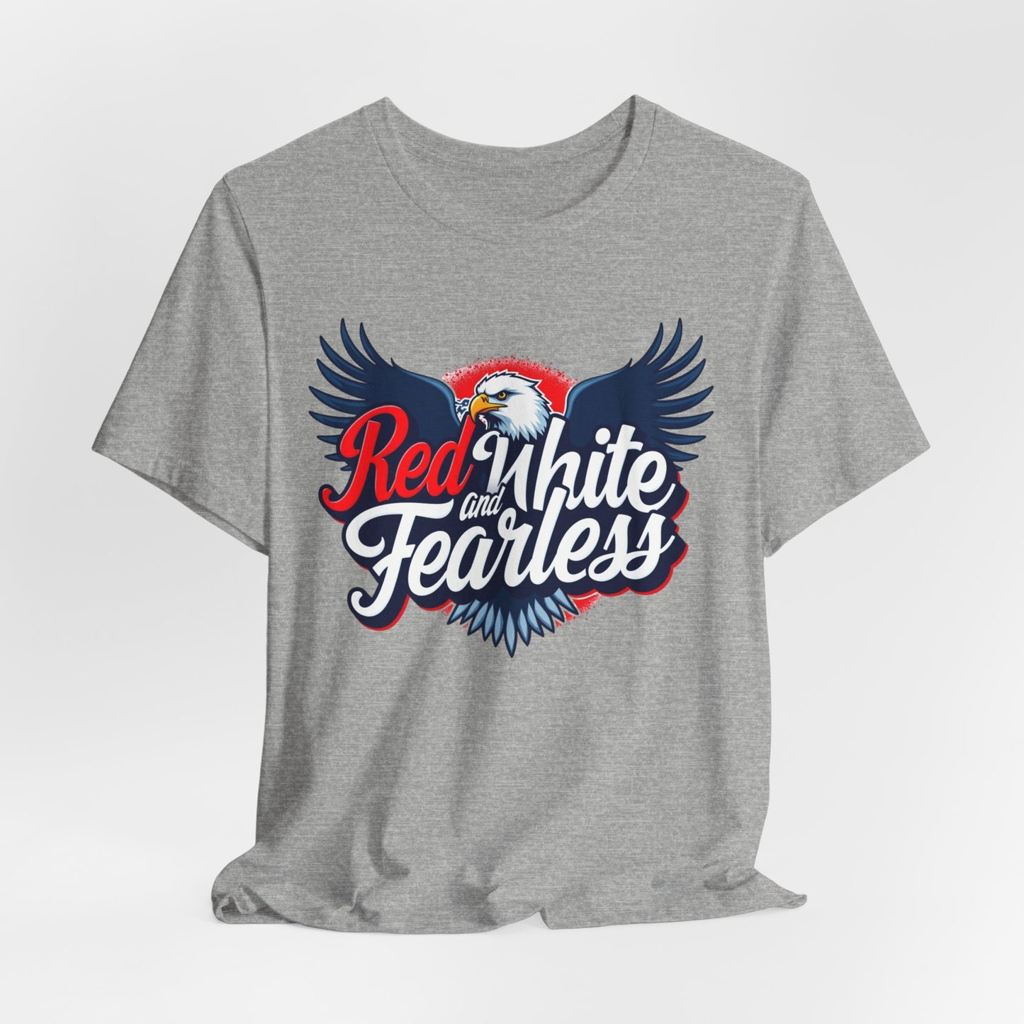 Red, White, and Fearless Unisex Jersey Tee for Patriotic Celebrations