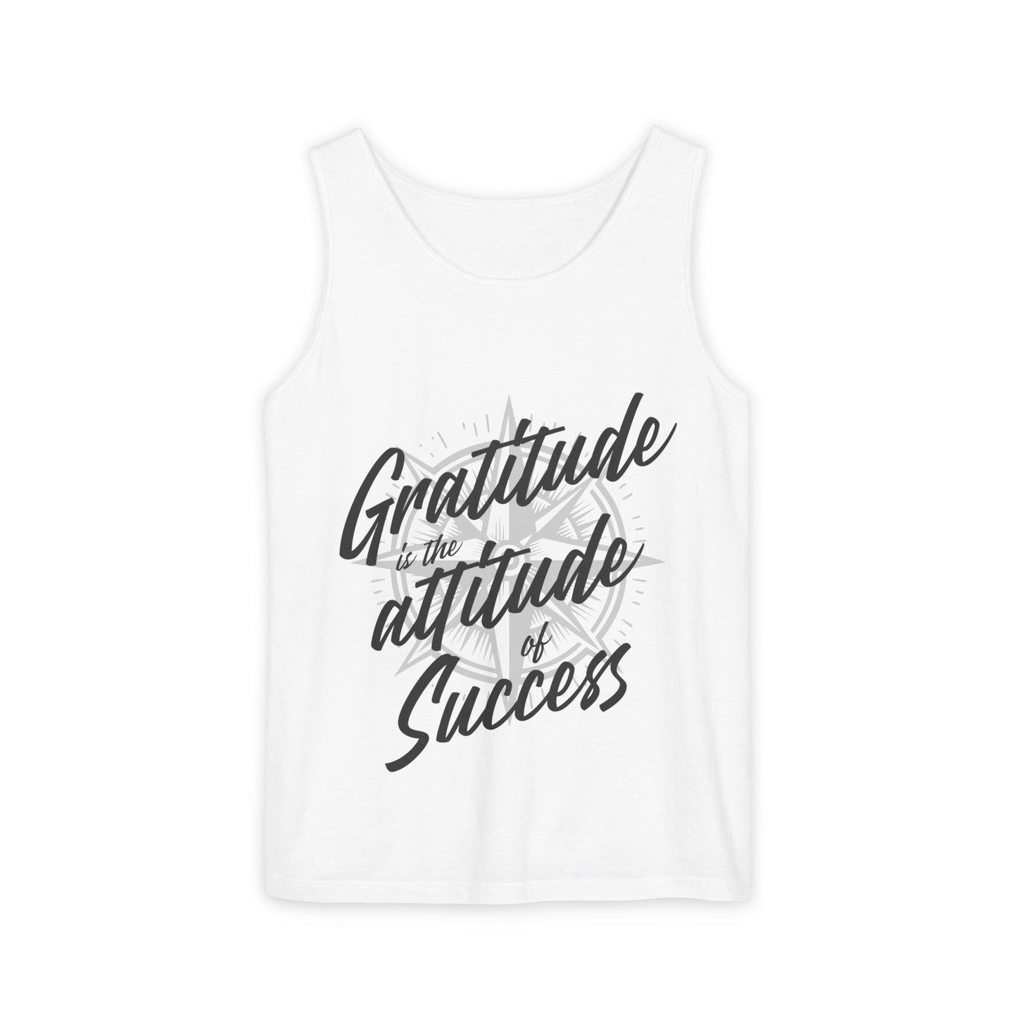 Gratitude Attitude Unisex Garment-Dyed Tank Top - Motivational Fitness Apparel