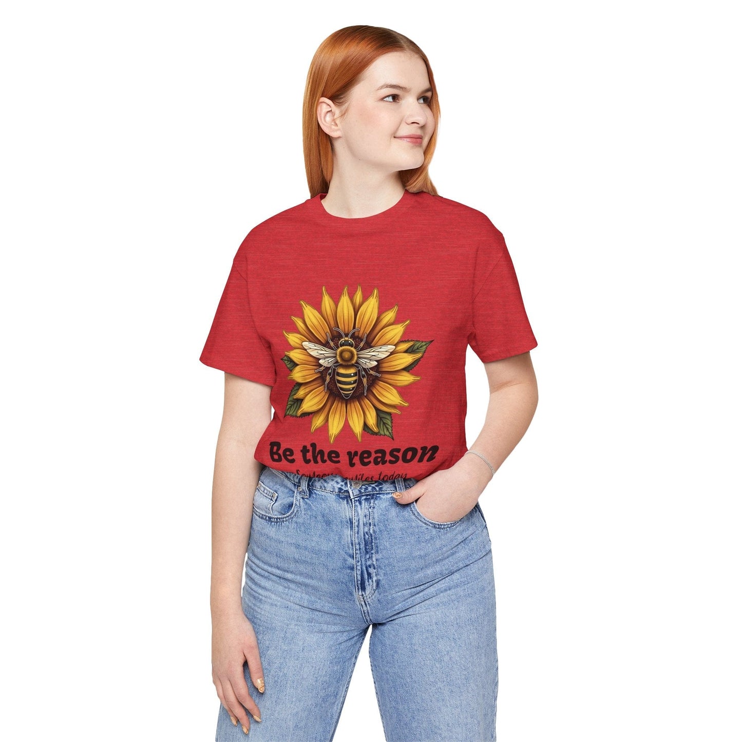 "Be the Reason" Sunflower Unisex Tee | Inspirational Design