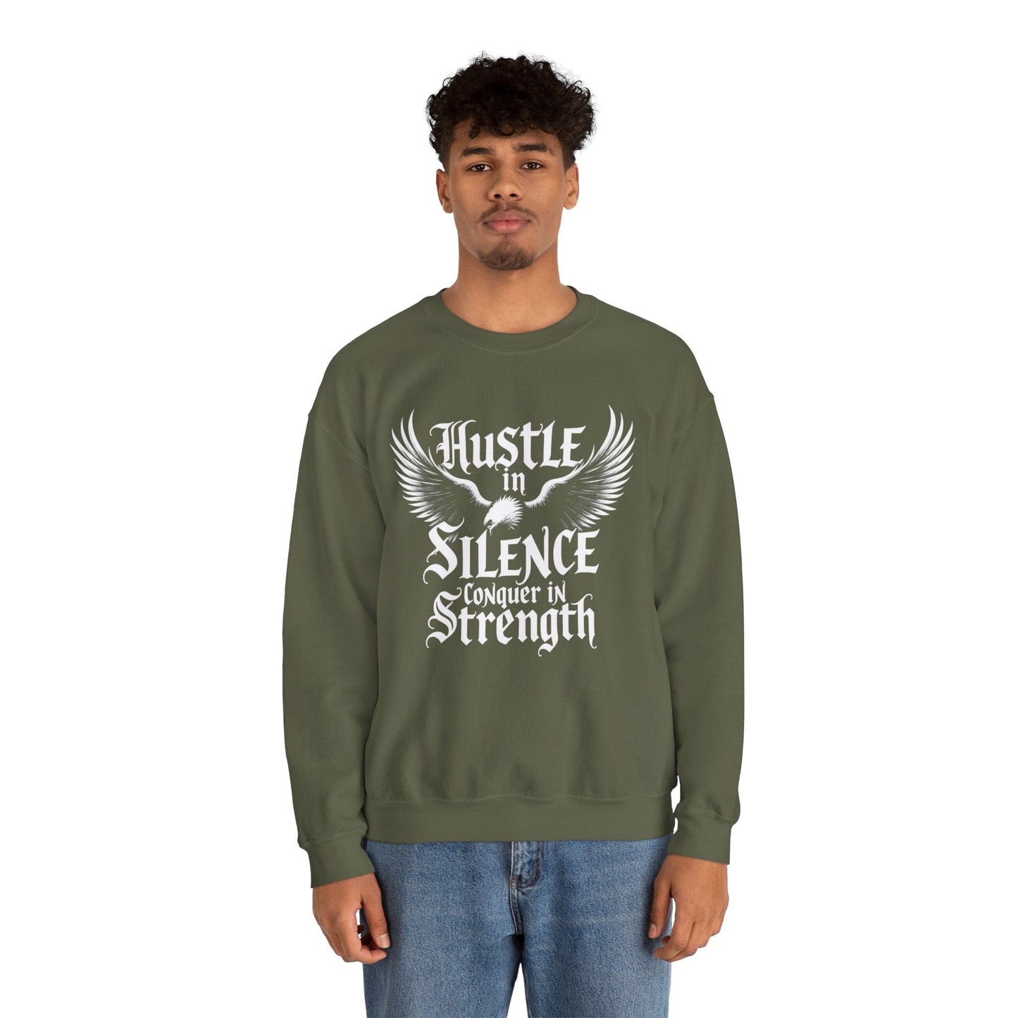 Inspirational Hustle Crewneck Sweatshirt | Motivational & Cozy

