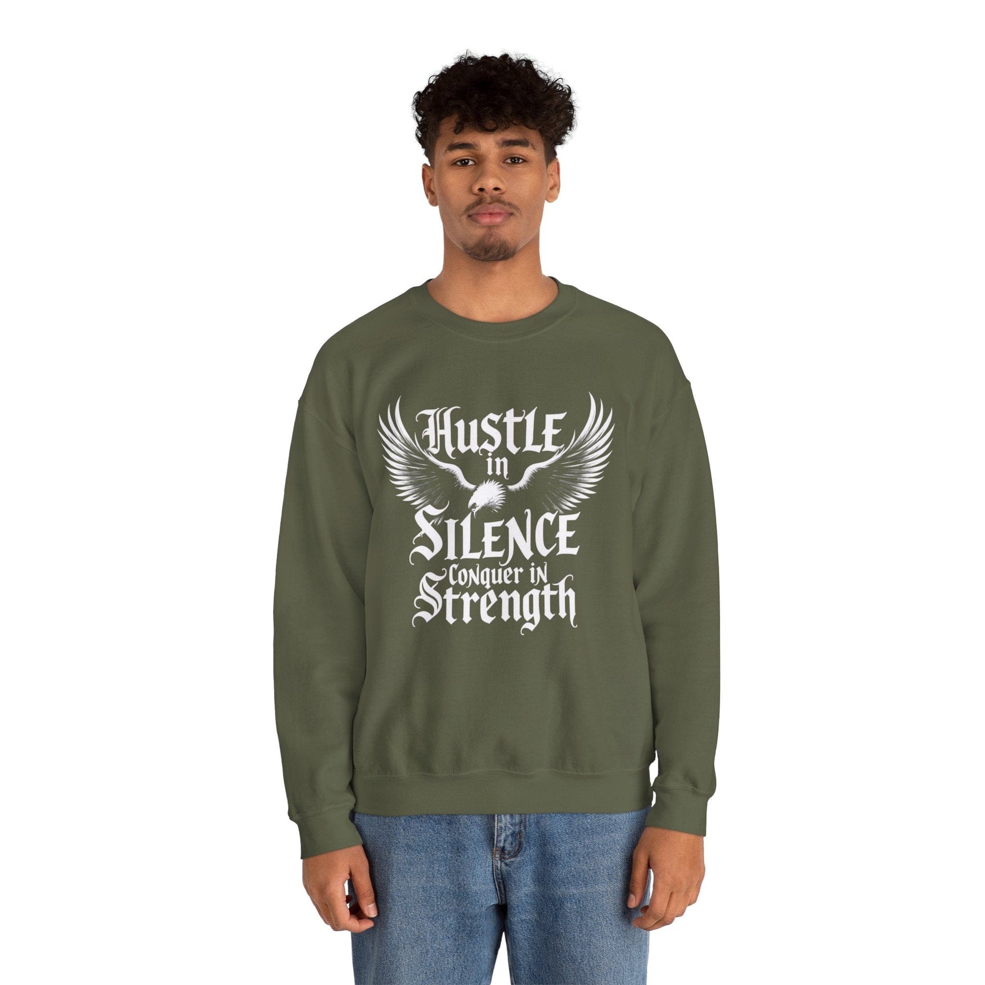 Inspirational Hustle Crewneck Sweatshirt | Motivational & Cozy

