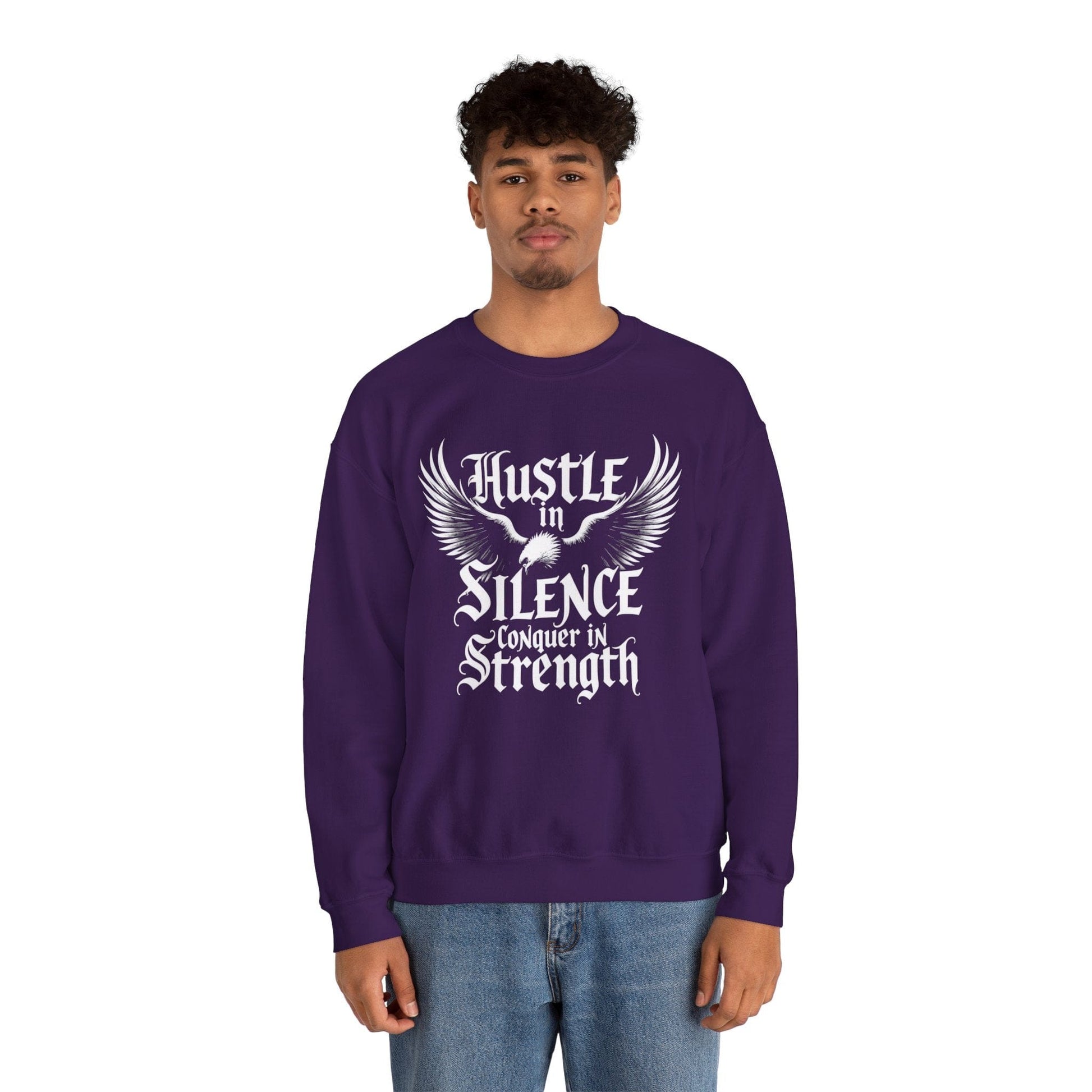 Inspirational Hustle Crewneck Sweatshirt | Motivational & Cozy

