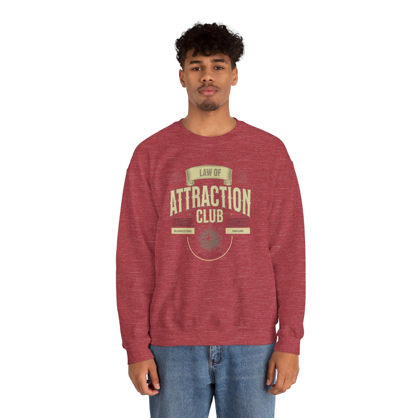 Law of Attraction Club Unisex Heavy Blend Crewneck Sweatshirt - Manifest Your Dreams